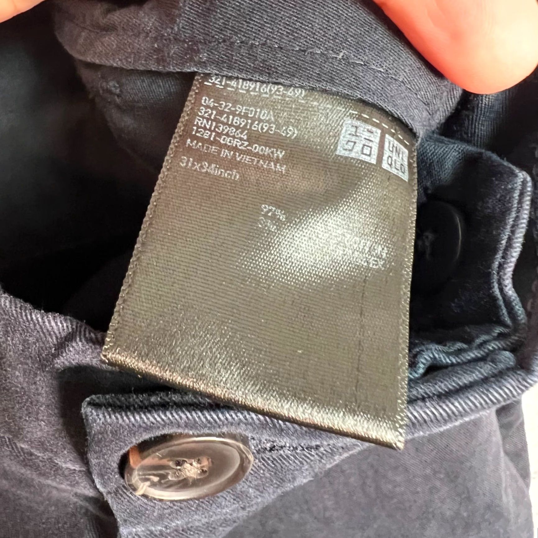 Uniqlo Uniqlo Mens Navy Blue Slim-Fit Chino Pants Size 32 x 36 Cotton Blend Size US 32 / EU 48 - 3 Thumbnail