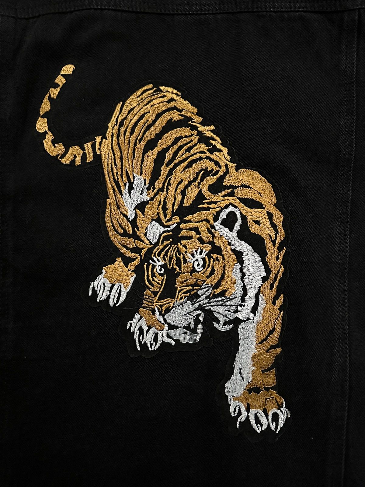 Guess × Vintage Guess Custom Denim Sherpa Jacket Tiger Size US M / EU 48-50 / 2 - 3 Thumbnail
