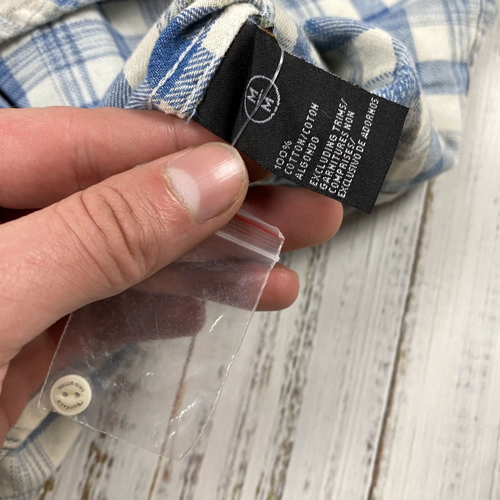 Buffalo David Bitton BUFFALO DAVID BITTON PLAID WESTERN SHIRT SHORT SLEEVE WHITE BLUE MENS SIZE M Size US M / EU 48-50 / 2 - 7 Thumbnail