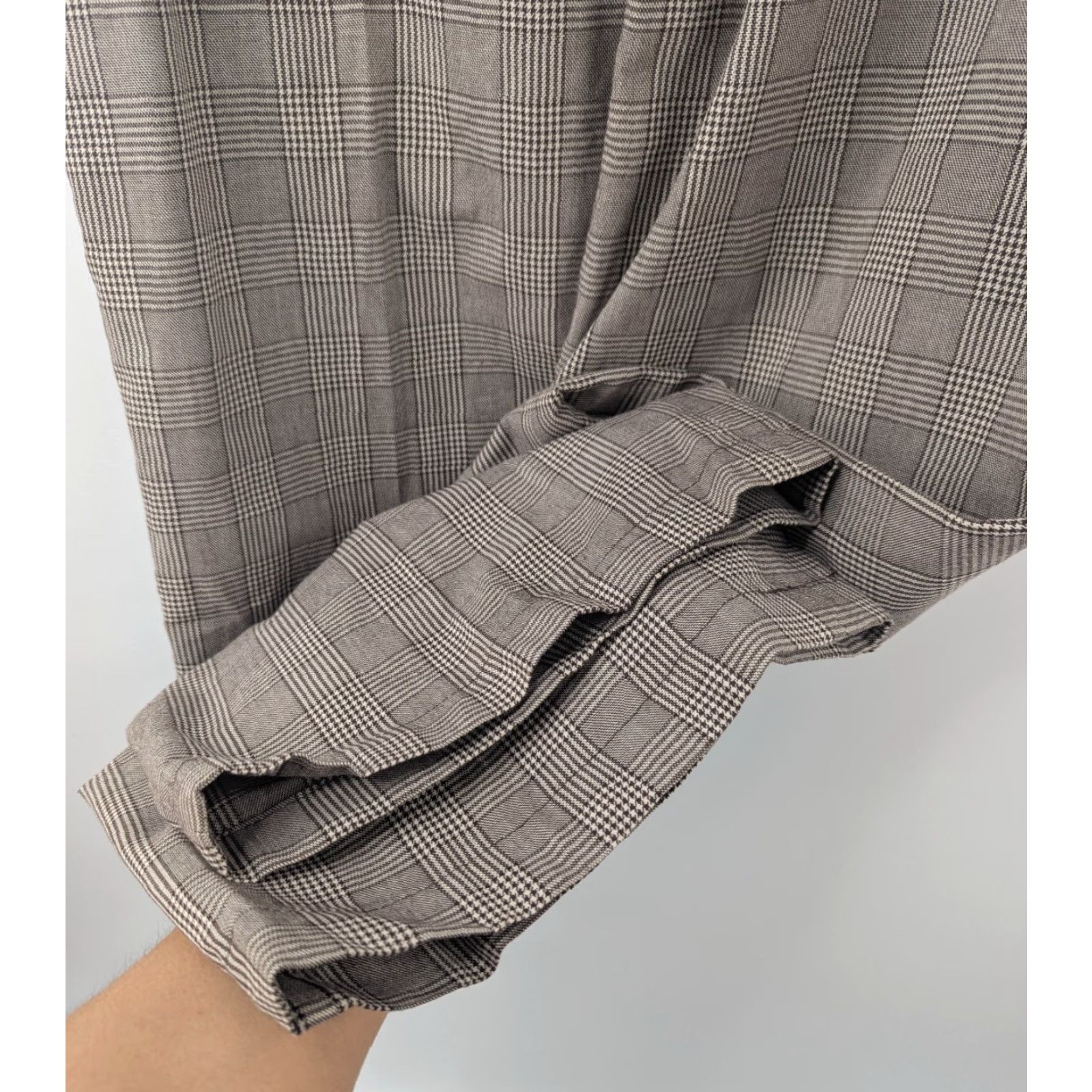 Dickies Dickies Womens Wide Leg Pants Size 8R Houndstooth Casual Slacks Full Length Color Brown Size 30" / US 8 / IT 44 - 4 Thumbnail