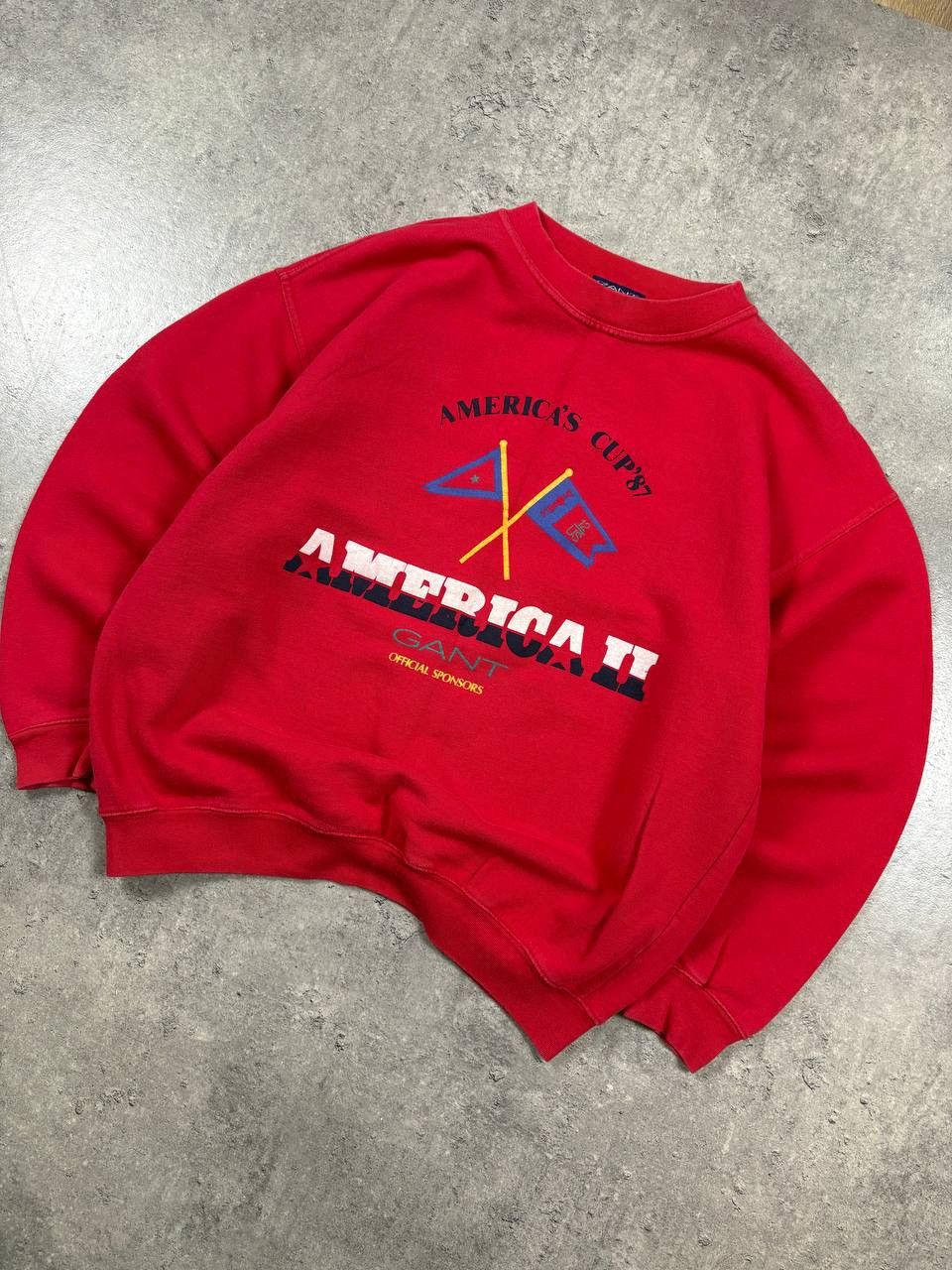 Gant 80s 90s Vintage Gant America’s America II Sweatshirt Size US XL / EU 56 / 4 - 1 Thumbnail