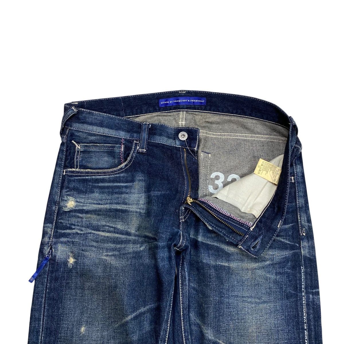 Fragment Design × Vanquish Denim by Vanquish & Fragment Selvedge Washed Denim Pants Size US 32 / EU 48 - 4 Thumbnail