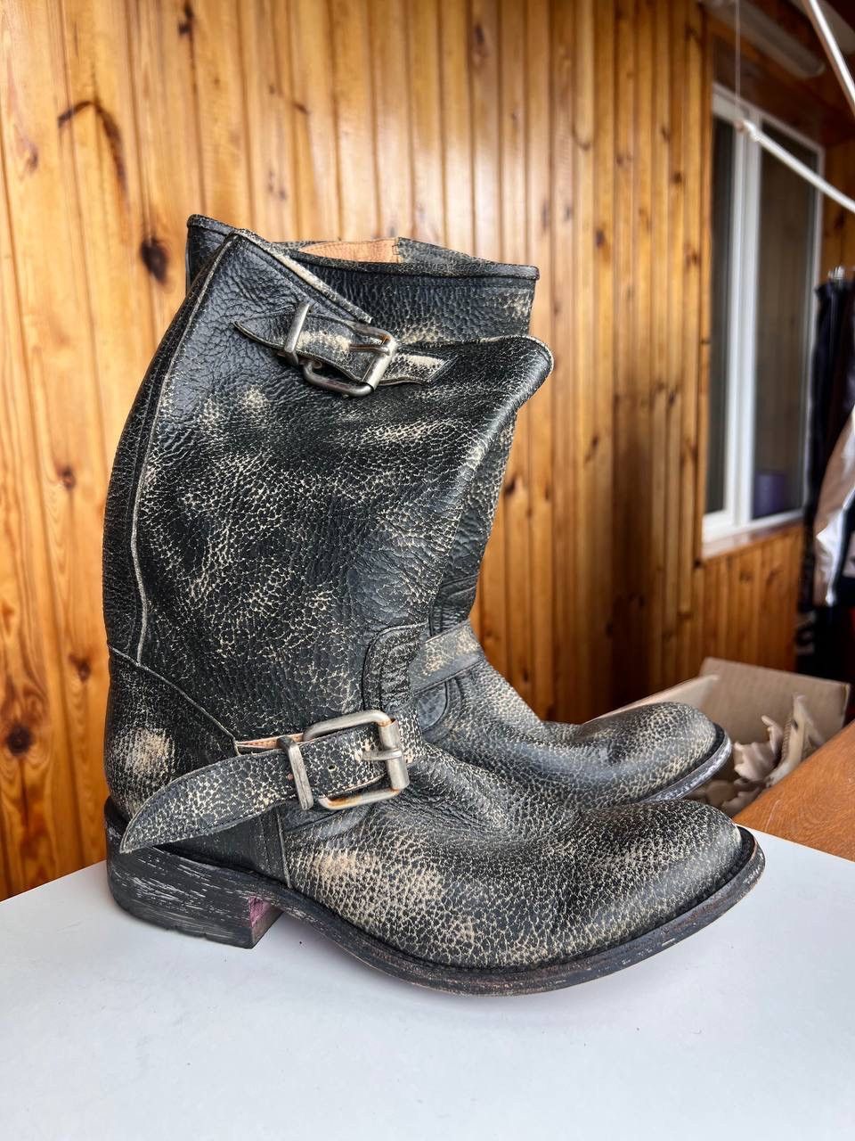 If Six Was Nine Marlboro Cowboy Distressed Ankle boots Vintage A.S. 98 Style Size US 5.5 / EU 38 - 1 Thumbnail