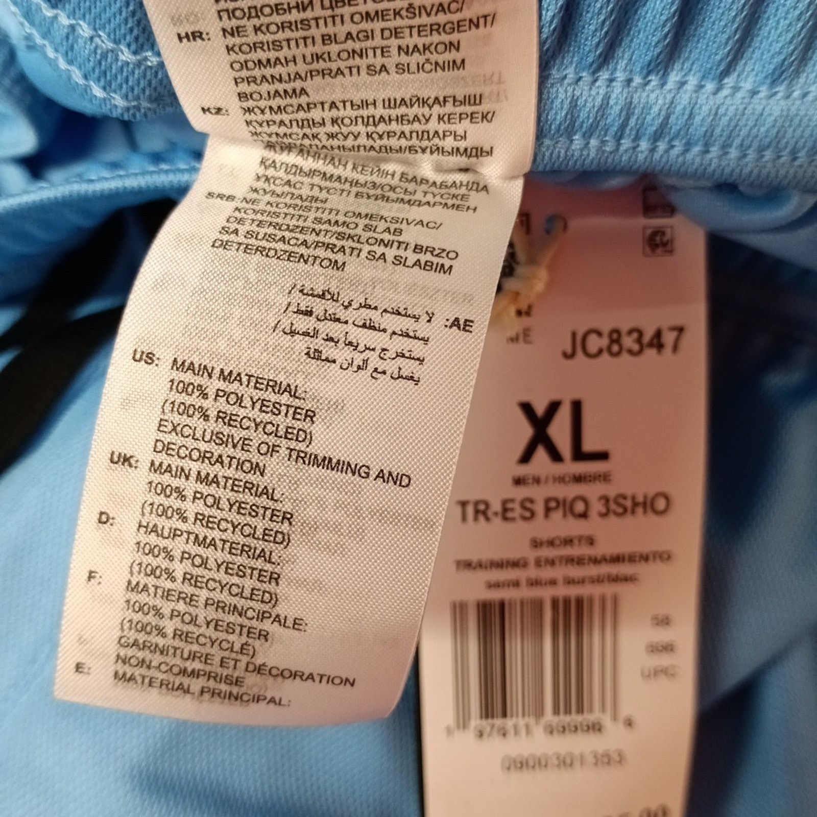 Adidas Adidas TR-ES PIQUE 3-Stripes Shorts Men's Size XL Blue Black Size US 34 / EU 50 - 4 Thumbnail
