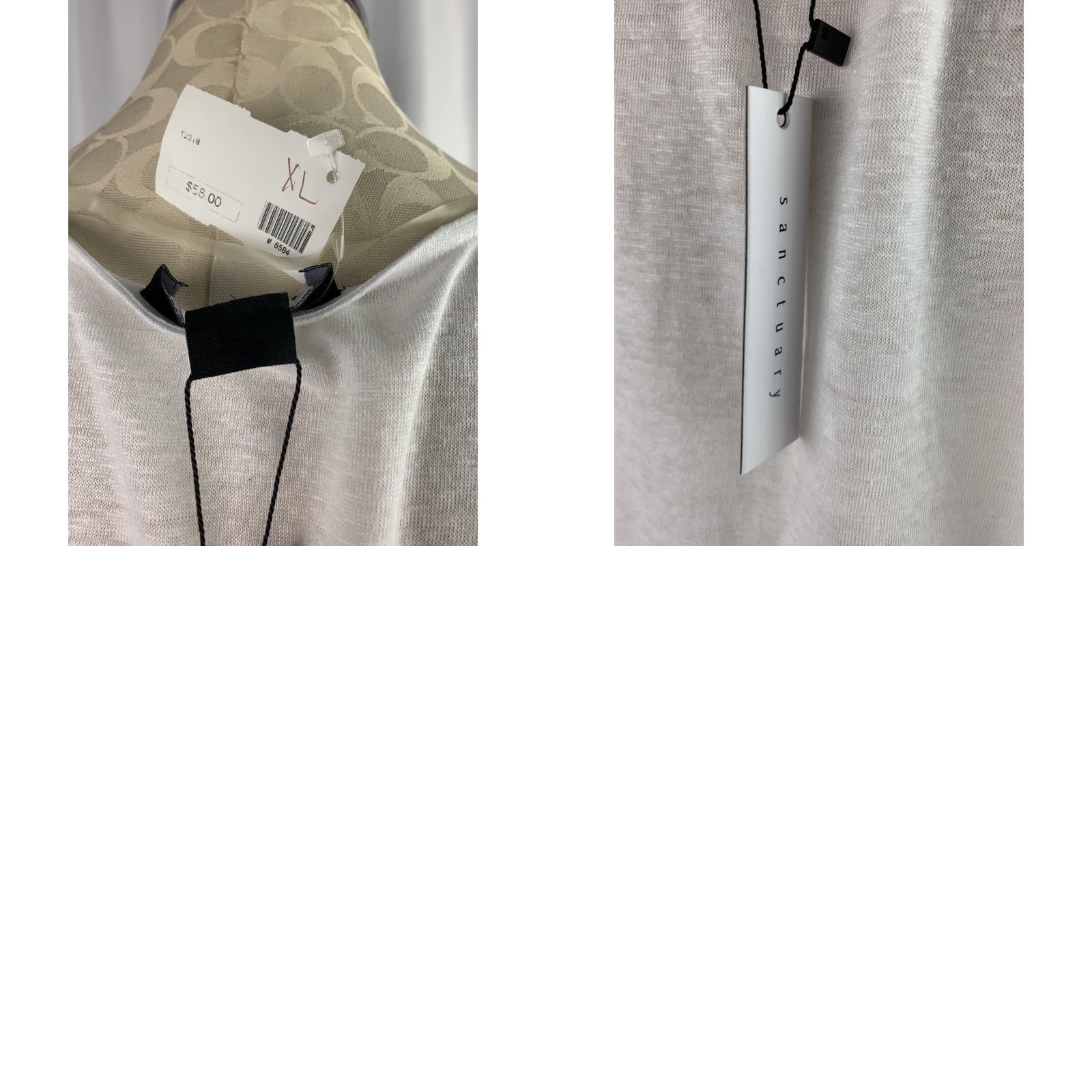 Sanctuary Sanctuary XL Women's Top White Linen V-Neck Sheer Long Sleeve New Tie Sleeve Size XL / US 12-14 / IT 48-50 - 8 Thumbnail