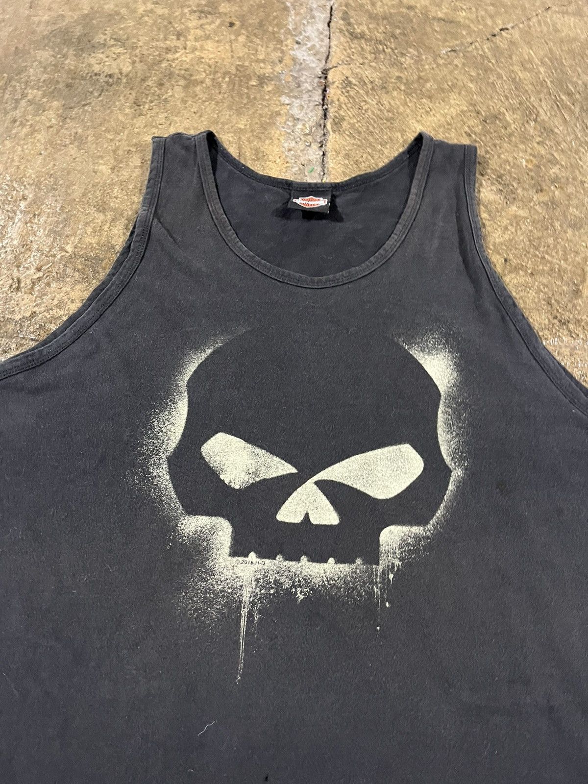 Harley Davidson × Vintage Crazy Y2K Harley Davidson Grunge Biker Skull Sleeveless Tee Size US XL / EU 56 / 4 - 6 Thumbnail