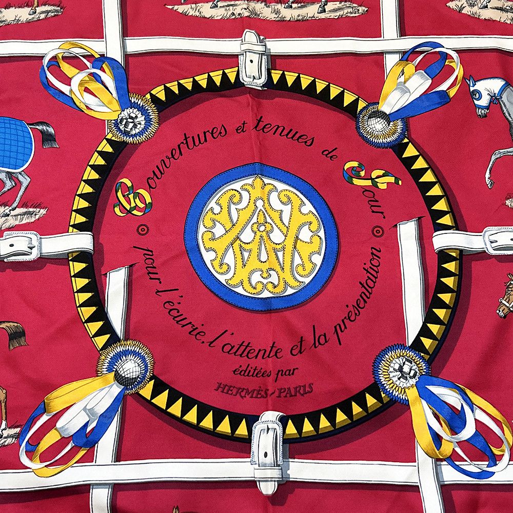Hermes Hermès Scarf Couvertures Tenues Jour Horse Equestrian Silk Size ONE SIZE - 9 Thumbnail