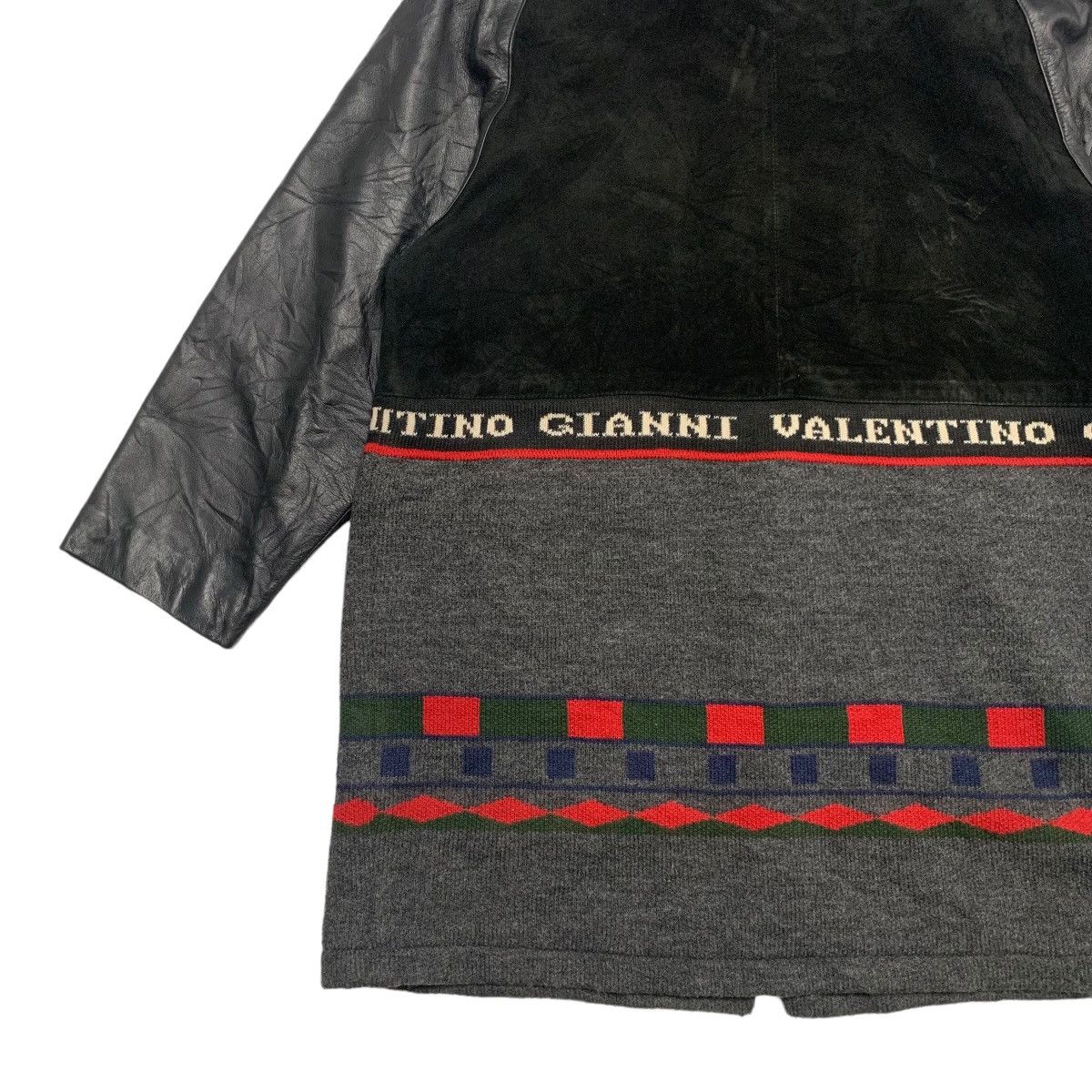 Japanese Brand Gianni Valentino Color Block Leather Jacket Size L / US 10 / IT 46 - 8 Thumbnail