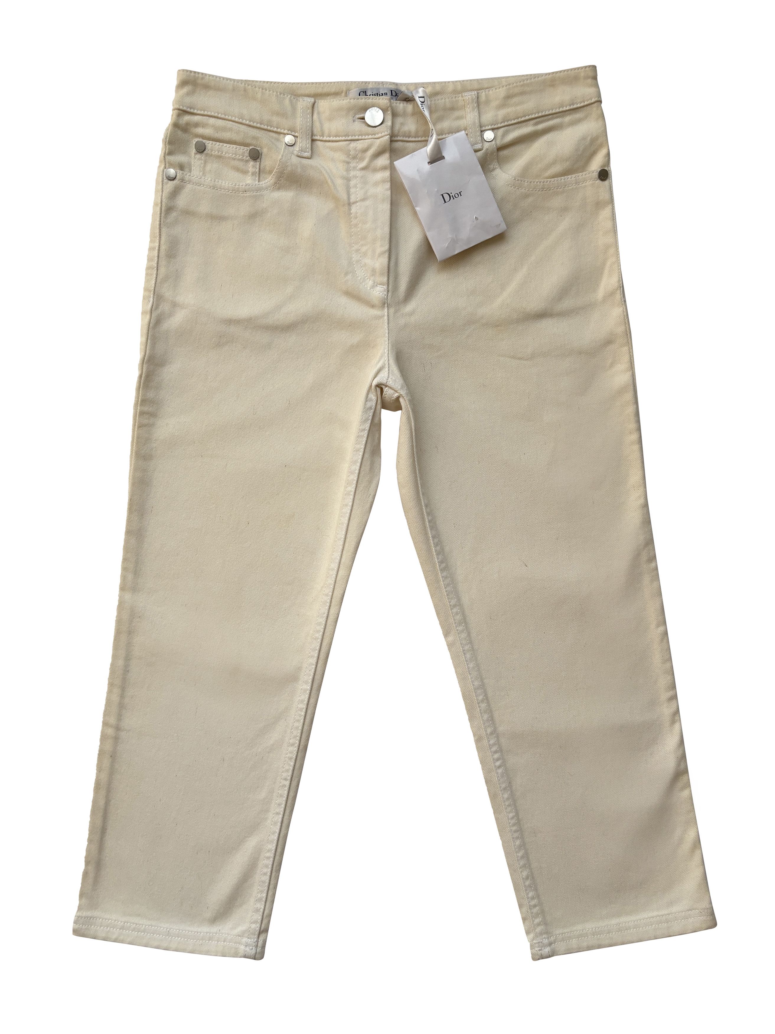 Dior ⚡️QUICK SALE⚡️2009 Dior Cream Denim Jeans Pants Size 28" / US 6 / IT 42 - 1 Thumbnail