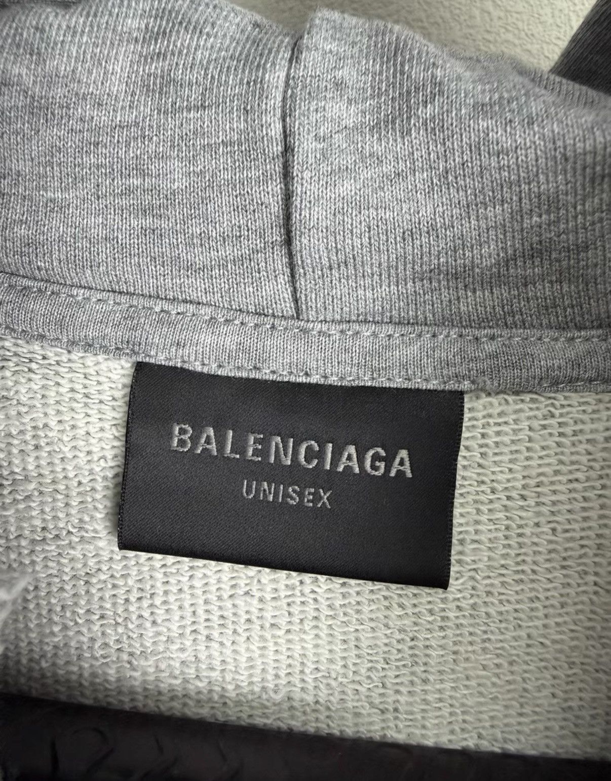 Balenciaga Balenciaga Print grey distressed zip-up hooded jacket Size US XS / EU 42 / 0 - 3 Thumbnail