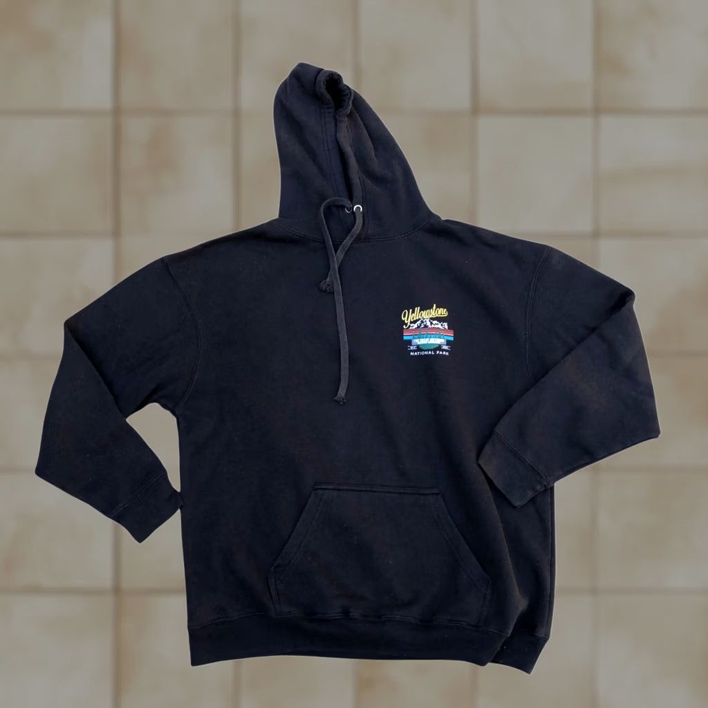 CO PACIFIC & CO Yellowstone National Park Pullover Hoodie Sweatshirt Men's LG Black Size US L / EU 52-54 / 3 - 1 Thumbnail