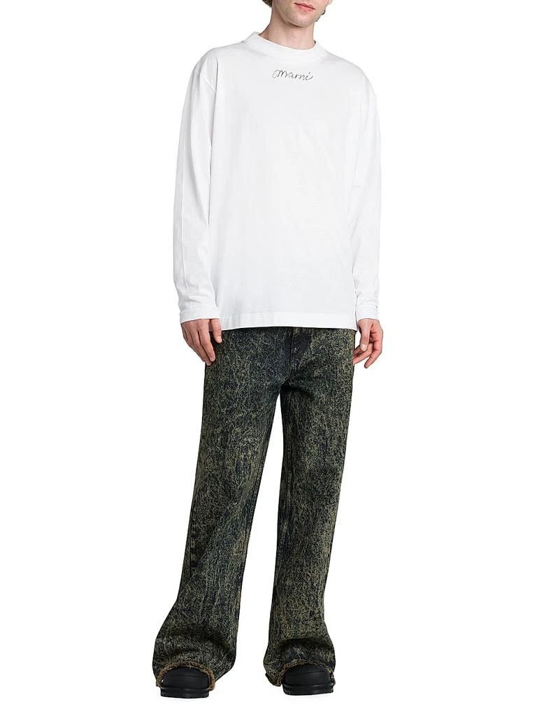 Marni o1w1db11125 Long Sleeve T-Shirt in White Size US M / EU 48-50 / 2 - 4 Thumbnail