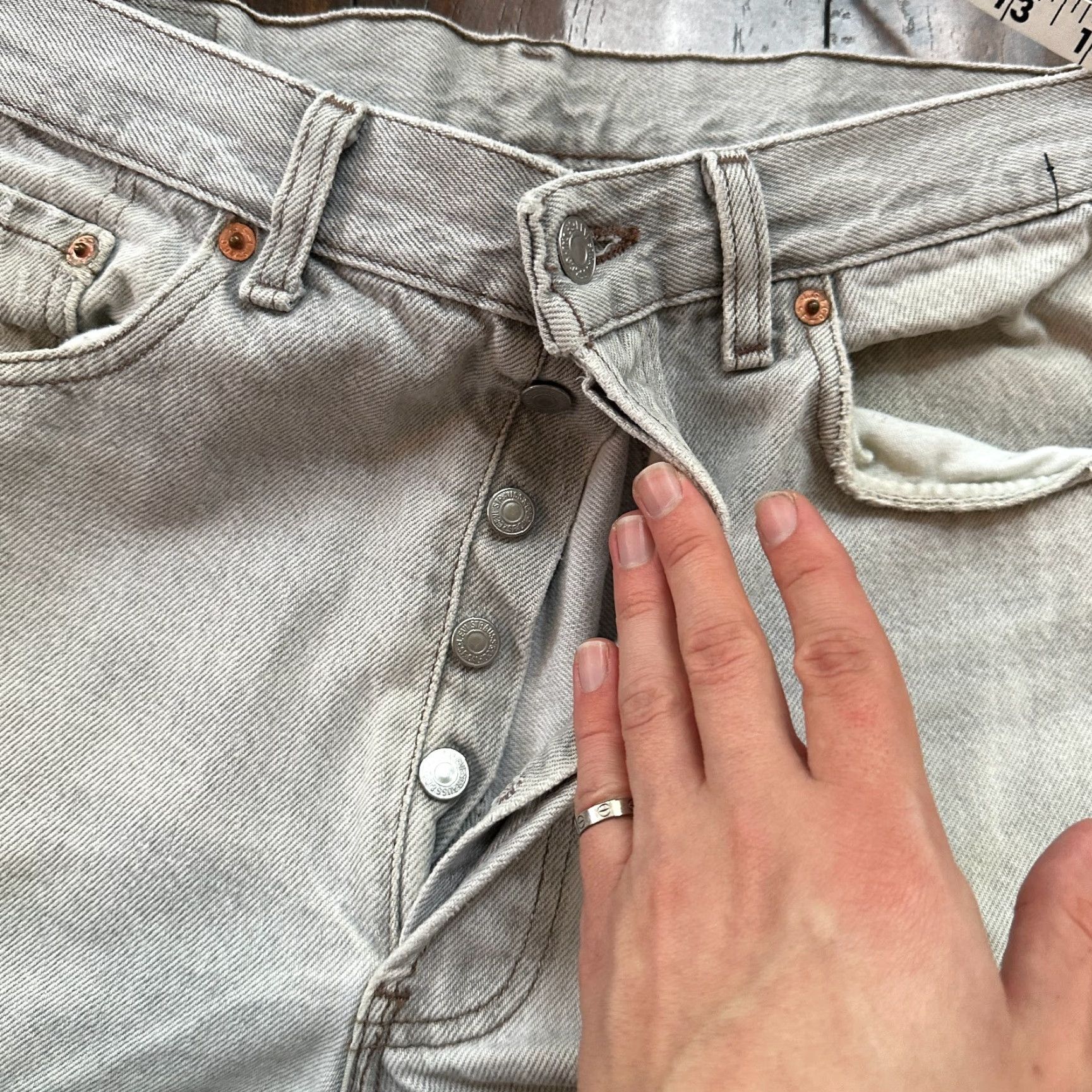 Levi's VTG Levi's 501 Jeans Button Fly 90s 80s Denim Grey 34x30 Men Classic Straight Vintage 501 XX Size US 34 / EU 50 - 7 Thumbnail
