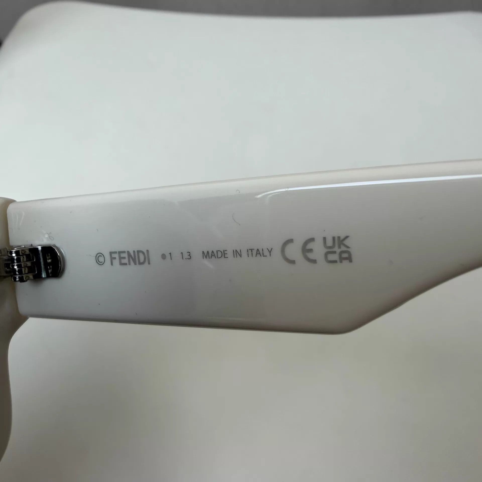 Fendi FENDI FF Side Irregular White Sunglasses Size ONE SIZE - 6 Thumbnail