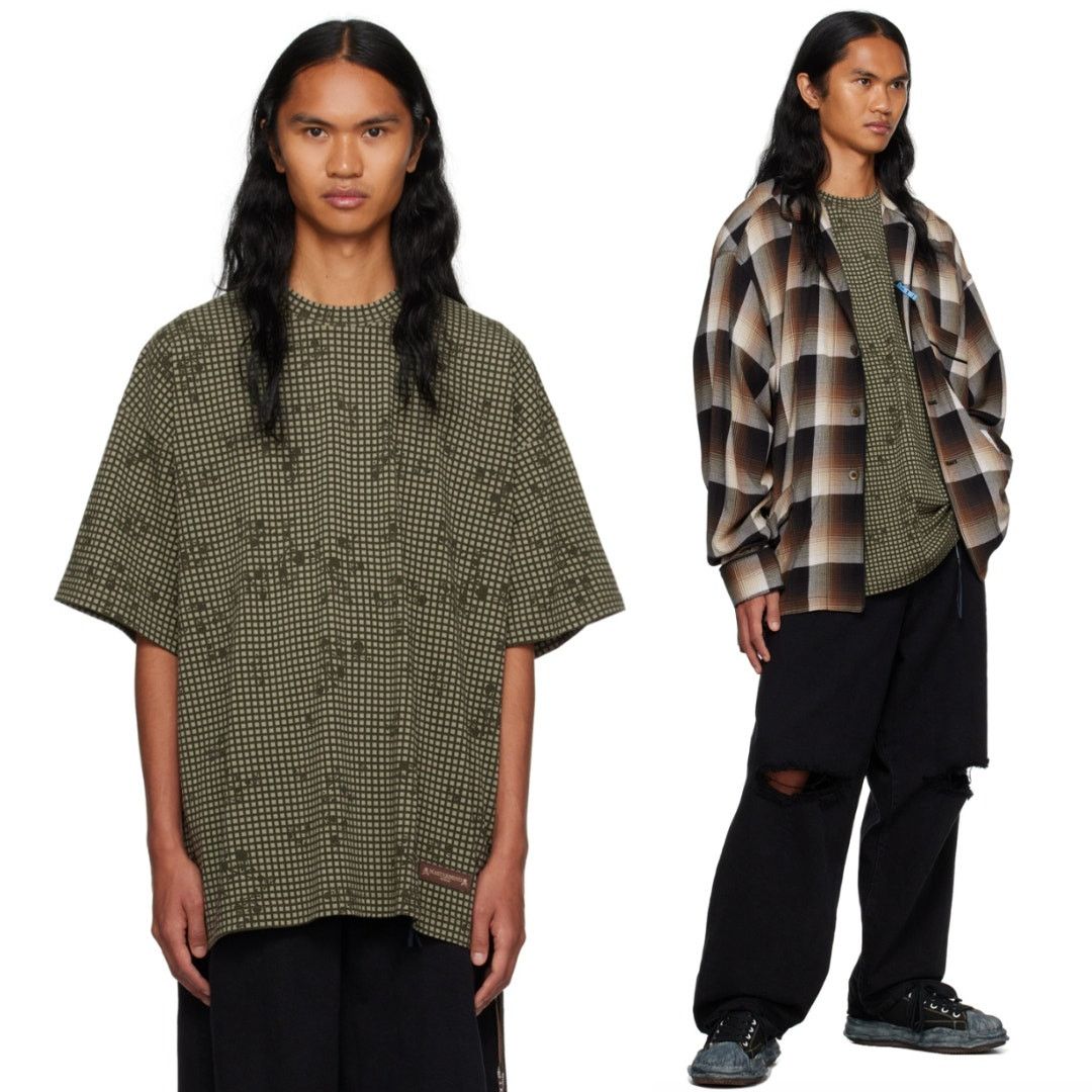 Mastermind Japan Mastermind World | Khaki Check T-shirt In Night Desert L Size US L / EU 52-54 / 3 - 1 Thumbnail