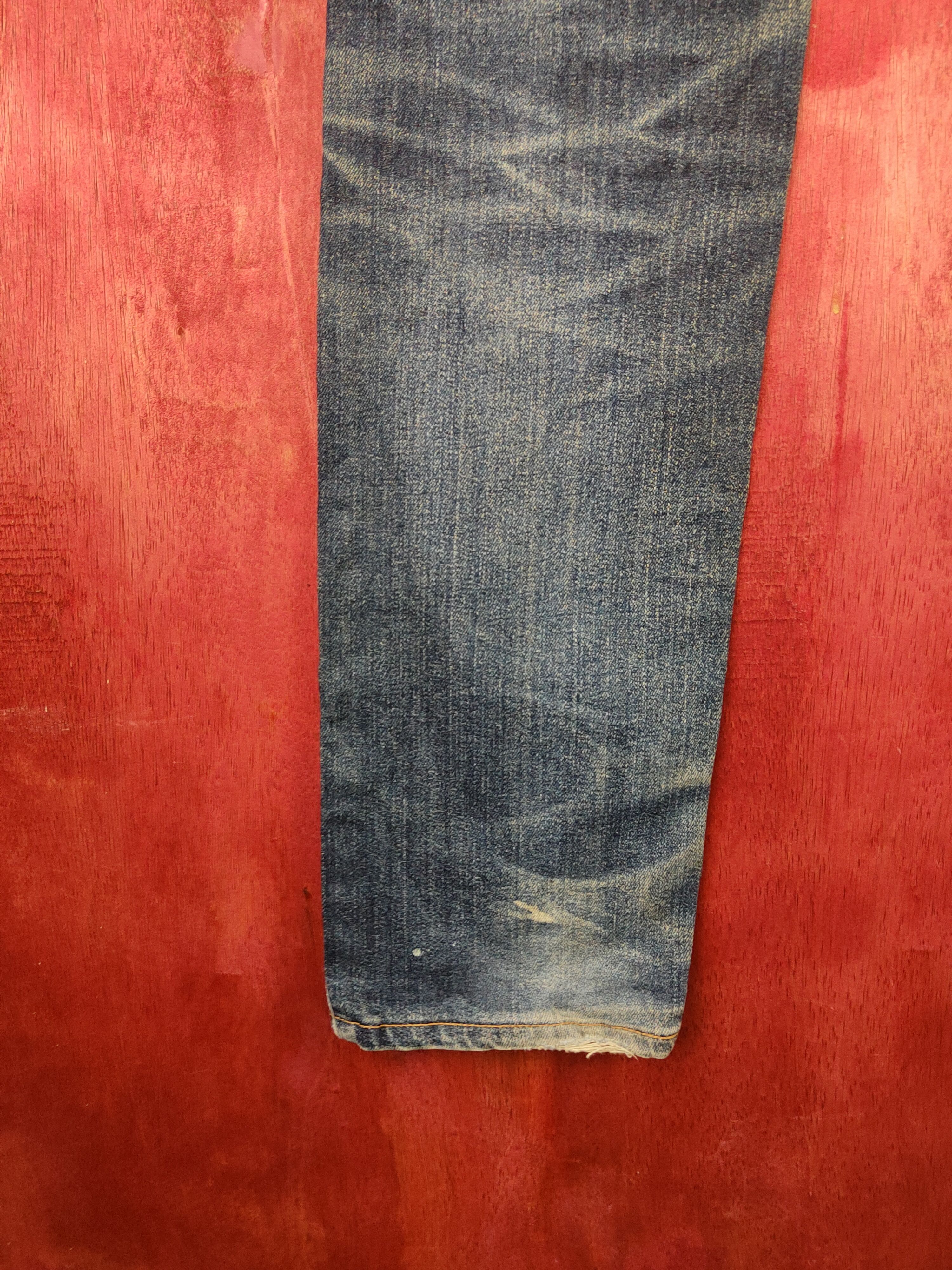 Edwin Edwin Dark Blue Distressed Ripped Jeans #S1676 Size US 29 - 11 Thumbnail
