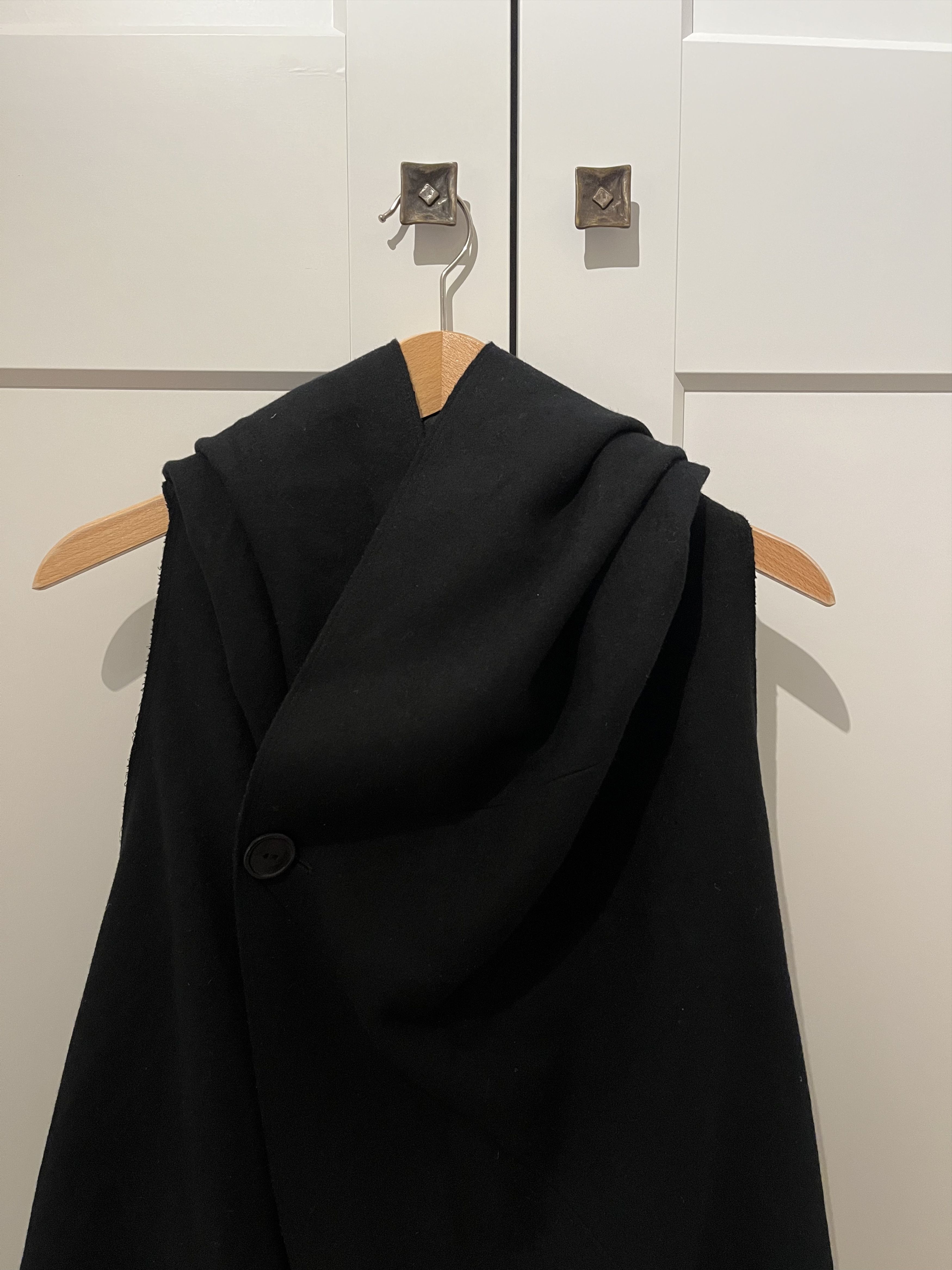 Isabel Benenato Wool hooded sleeveless coat / cape Size US L / EU 52-54 / 3 - 5 Thumbnail