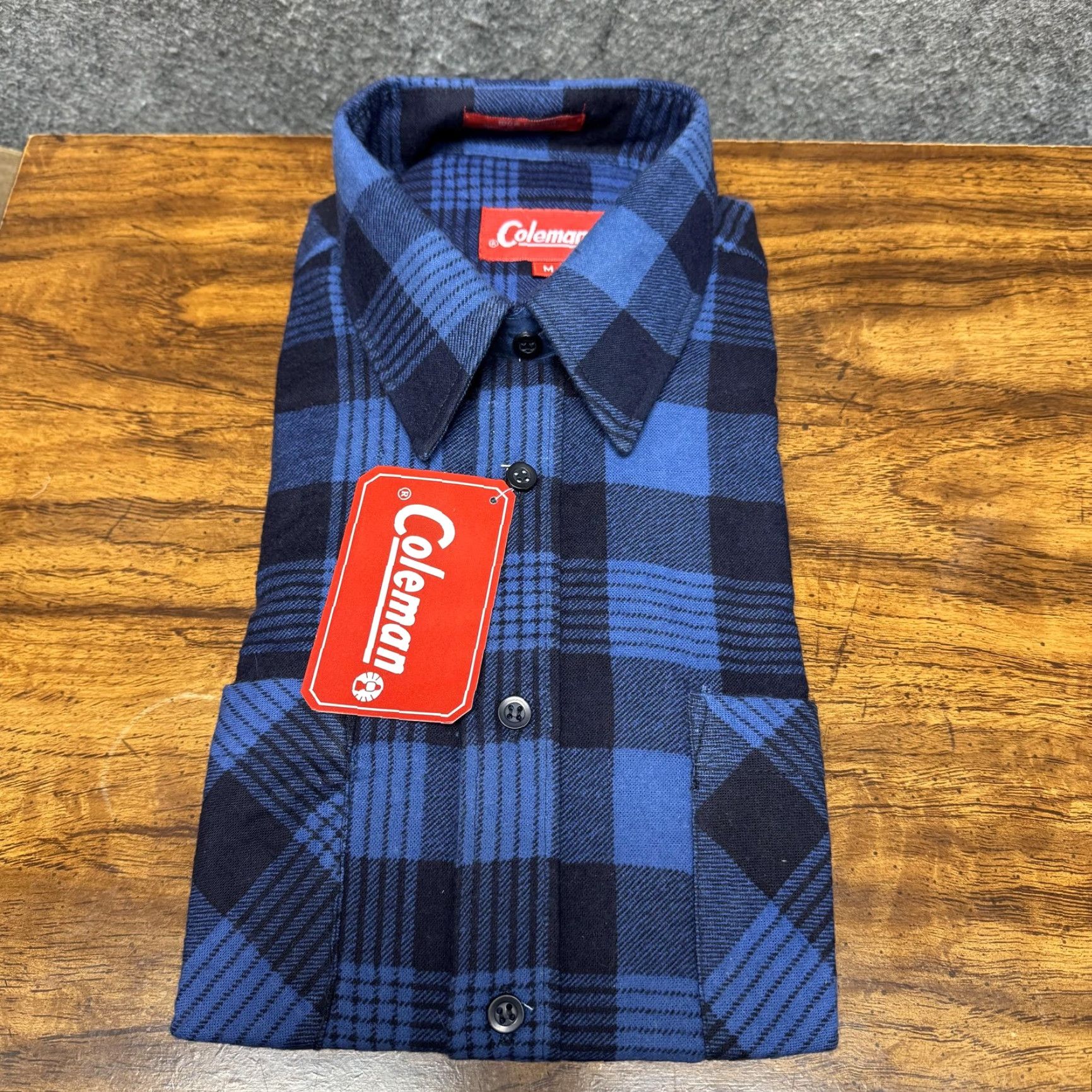 Lumberjack Coleman Flannel Shirt M Medium Men Blue Plaid Cotton Button-Up Long Sleeve Size US M / EU 48-50 / 2 - 4 Thumbnail