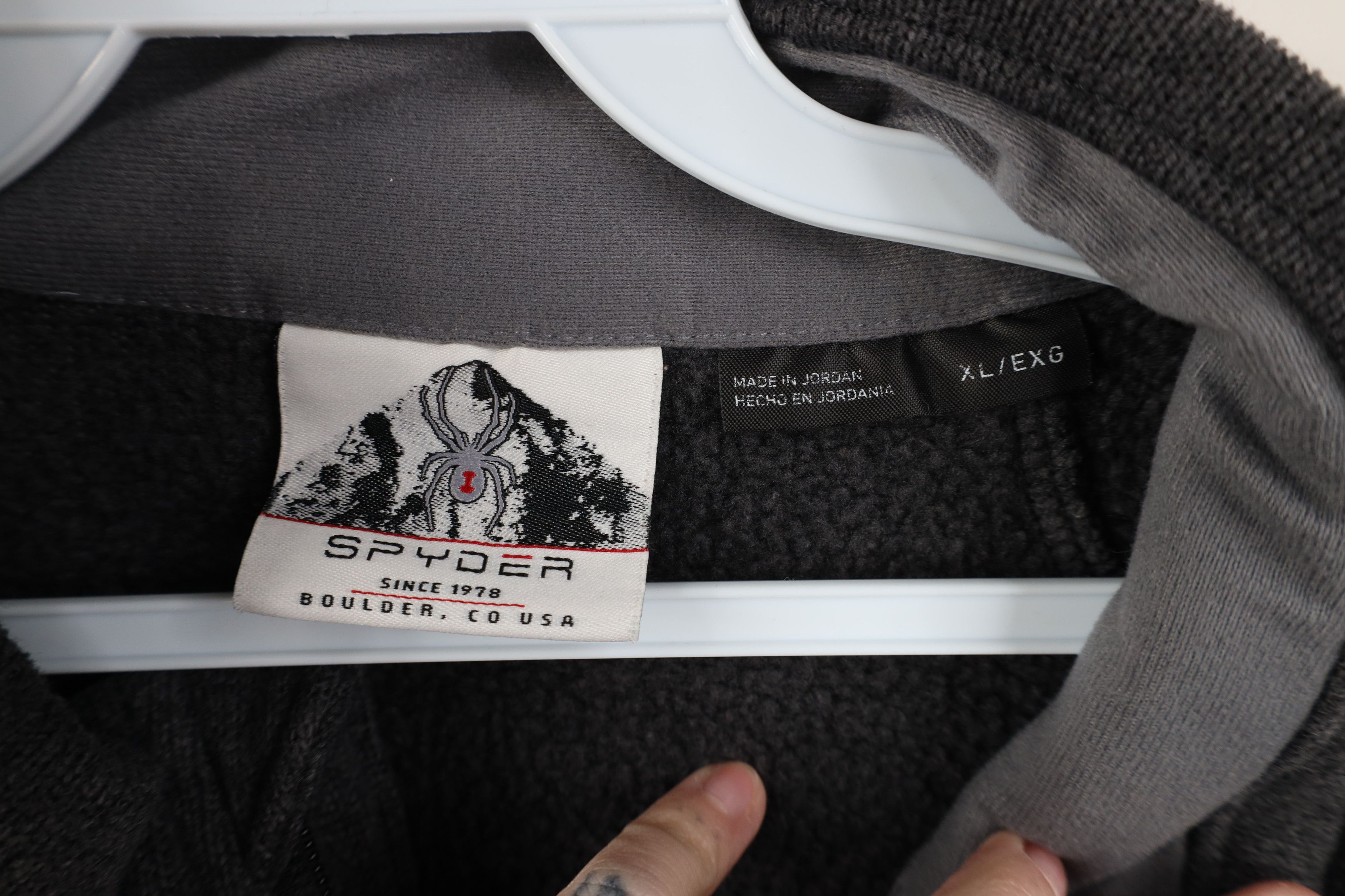 Spyder Spyder Jacquard Fleece Knit Foremost Full Zip Jacket Gray Size US XL / EU 56 / 4 - 9 Thumbnail