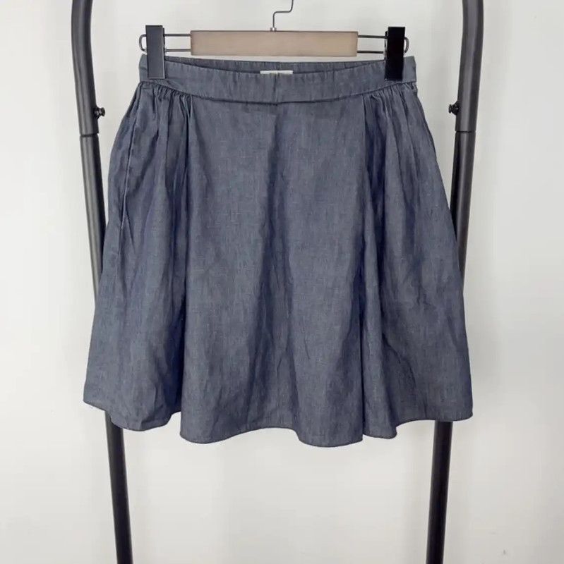 Miu Miu Miu Miu Dark Gray Cotton Skirt for Women 0089 Size 23" - 1 Thumbnail