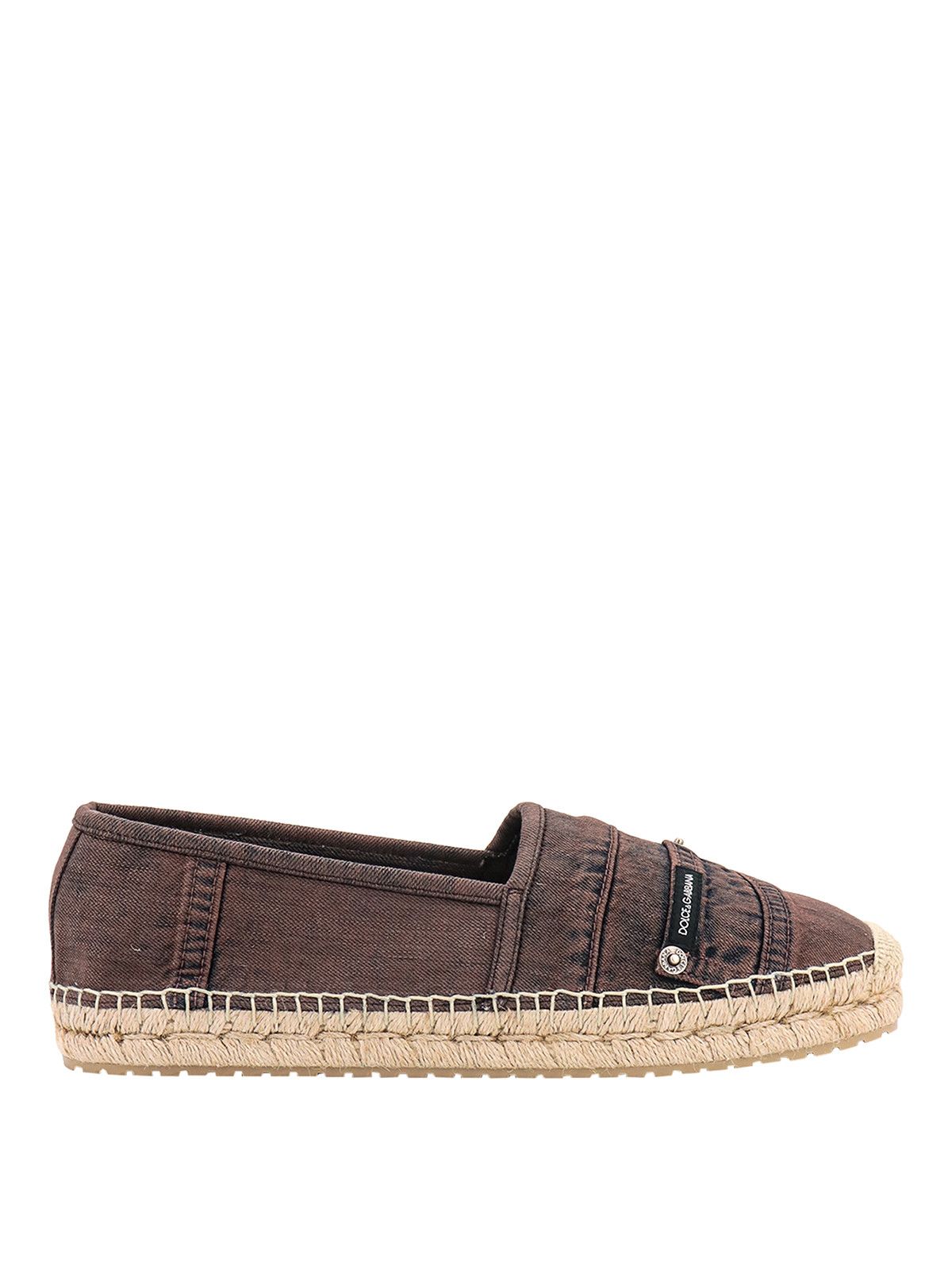 Dolce & Gabbana o1y0125 Denim Espadrilles in Dark Brown Size US 8 / EU 41 - 1 Thumbnail