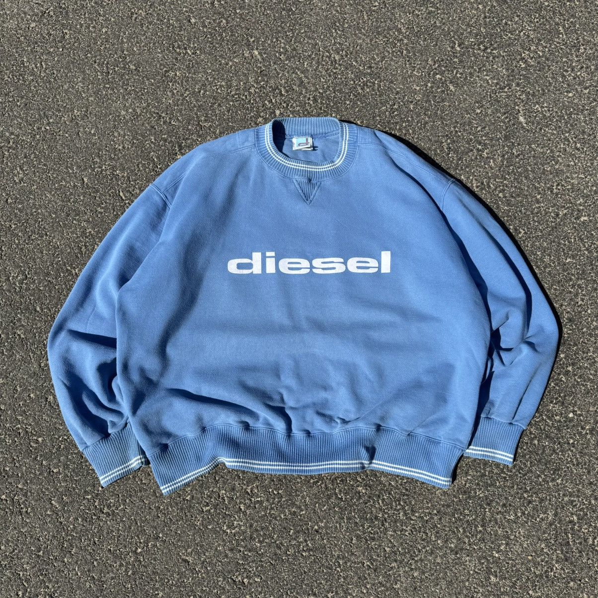 Diesel Vintage Diesel Logo Sweatshirt Boxy y2k baby blue 00s Drain Size US XL / EU 56 / 4 - 13 Thumbnail