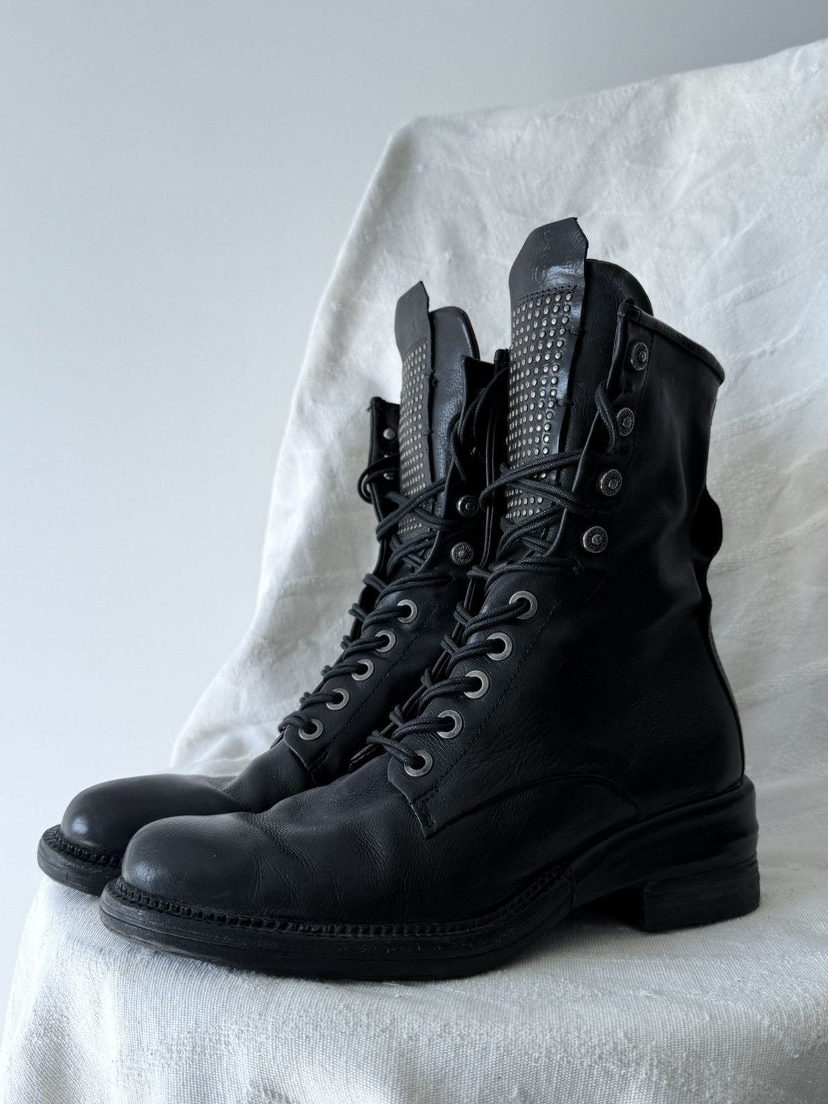 A.S.98 Avant Garde A.S. 98 14th Addiction Style High Leather Boots Size US 6 / EU 39 - 1 Thumbnail