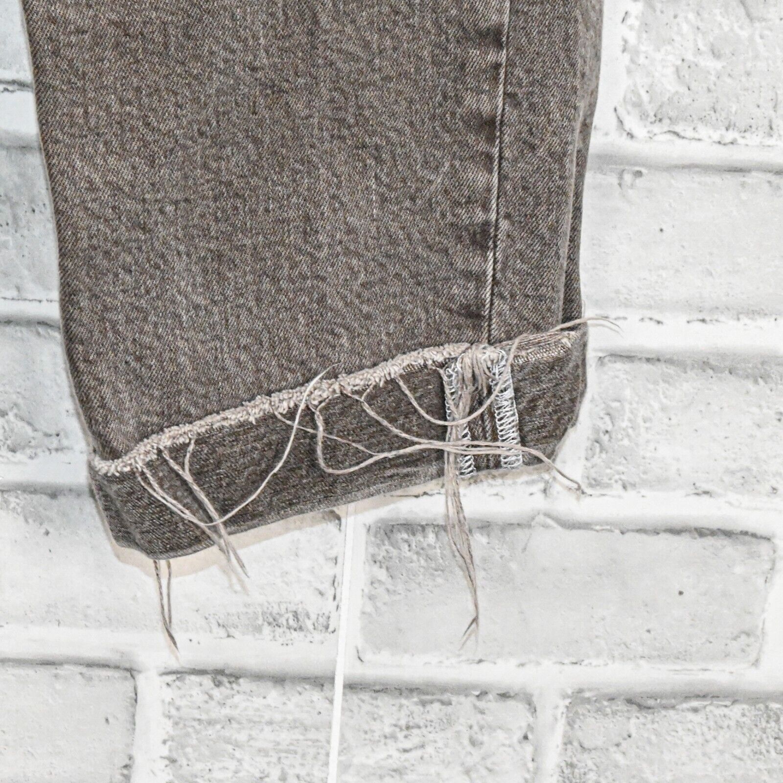 RE/DONE RE/DONE 70s Ultra High Rise Stove Pipe Jeans Grey wash raw Size US 31 - 10 Thumbnail