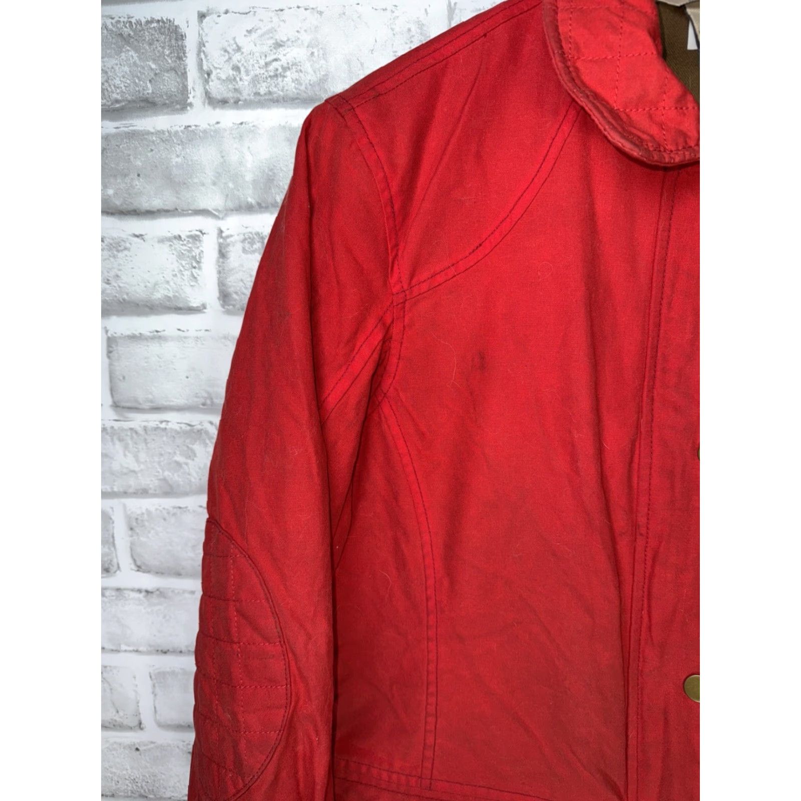 CO Duluth British Millerain Co Waxed Canvas Red Work Jacket Womens S Size S / US 4 / IT 40 - 3 Thumbnail