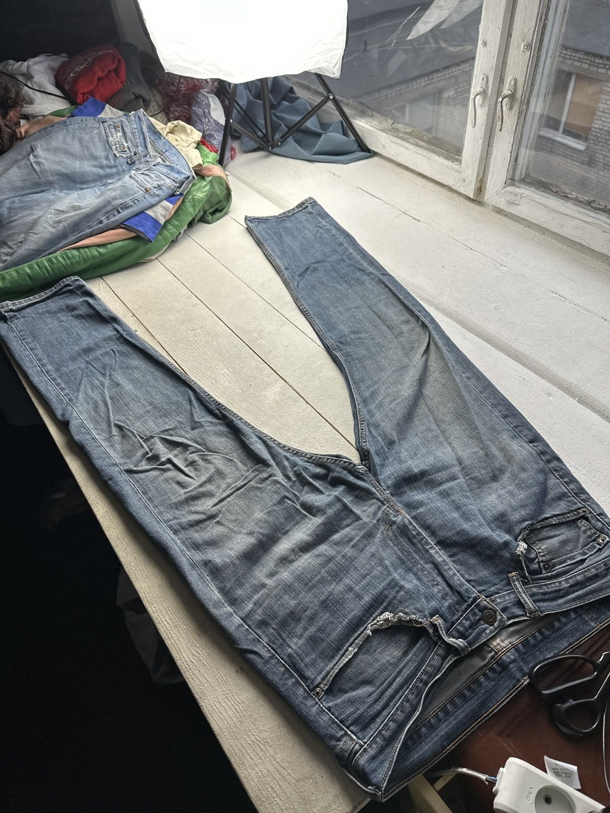 Levi's 🚨Vintage 90s Levis Jeans 00505 Rare Light Wash Denim 505 Size US 34 / EU 50 - 2 Thumbnail