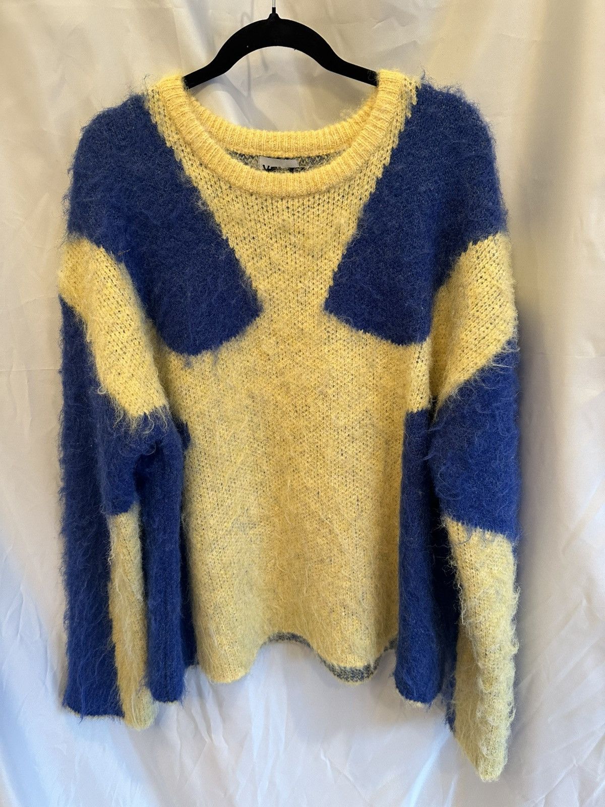 Vale Vale Mohair Sweater (blue/yellow) Size US XL / EU 56 / 4 - 2 Thumbnail