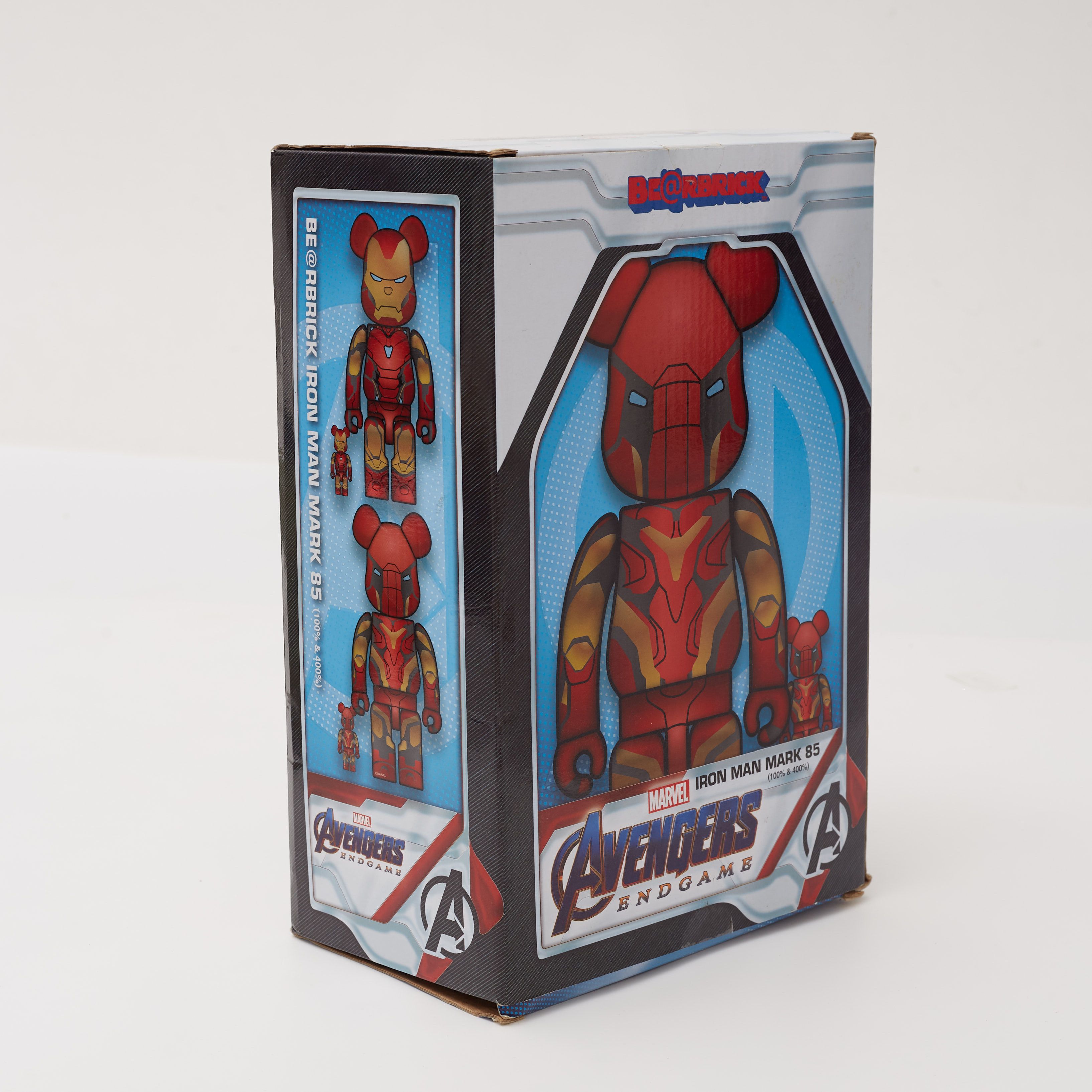 Medicom Bearbrick BEARBRICK X MARVEL IRON MAN MARK 85 100% & 400% SET |  Grailed