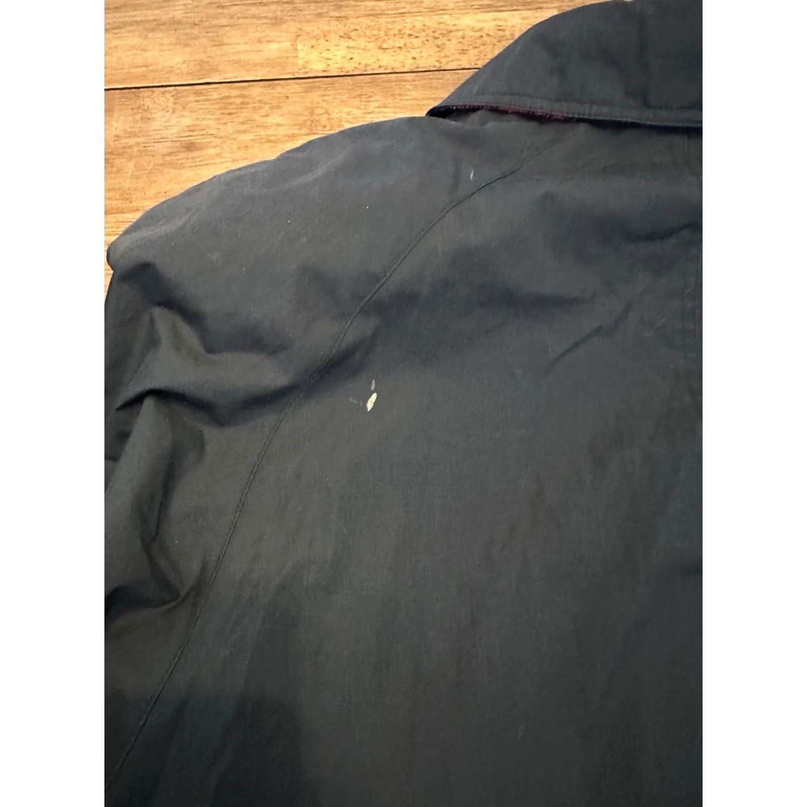 Saks Fifth Avenue VINTAGE Saks Fifth Avenue Trench Coat Women’s Flannel Lined XL Black 80s Workwear Jacket Size XL / US 12-14 / IT 48-50 - 3 Thumbnail
