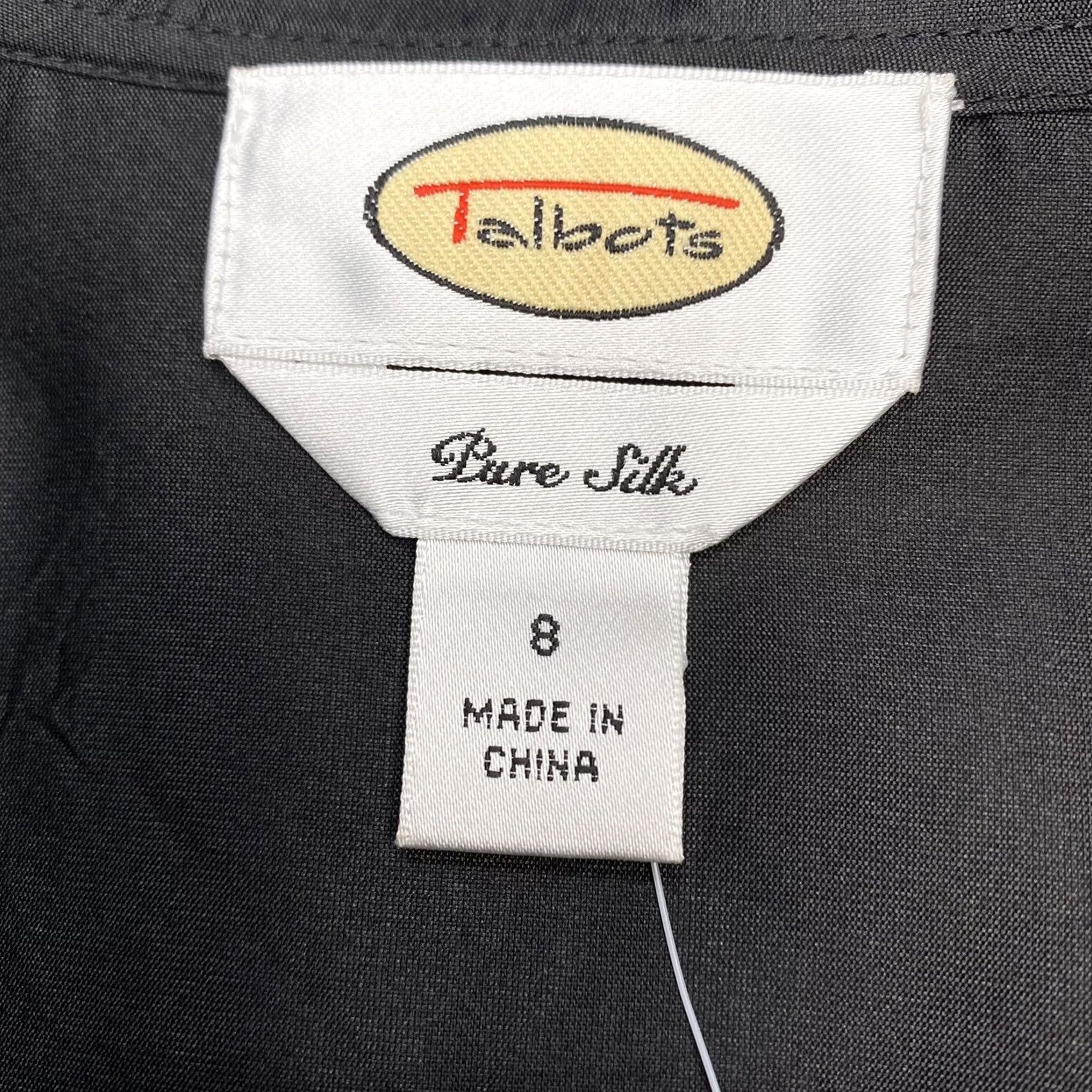 Talbots Talbots Blouse Womens 8 Silk Tie Buckle French Cuff Wrap Collared 8 Black Size M / US 6-8 / IT 42-44 - 5 Thumbnail