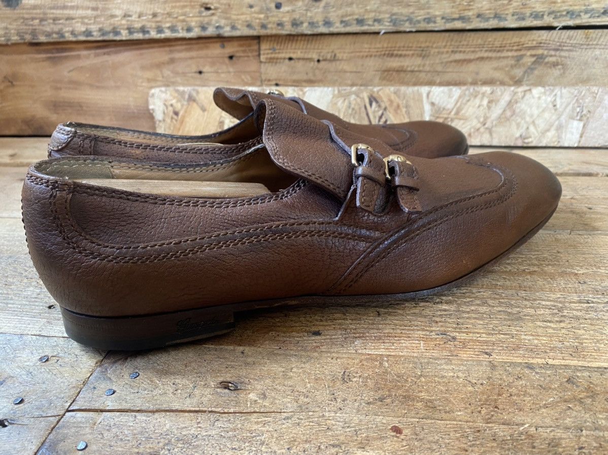Gucci Gucci brown double monk strap brown leather shoes uk10,sz44 Size US 11 / EU 44 - 8 Thumbnail