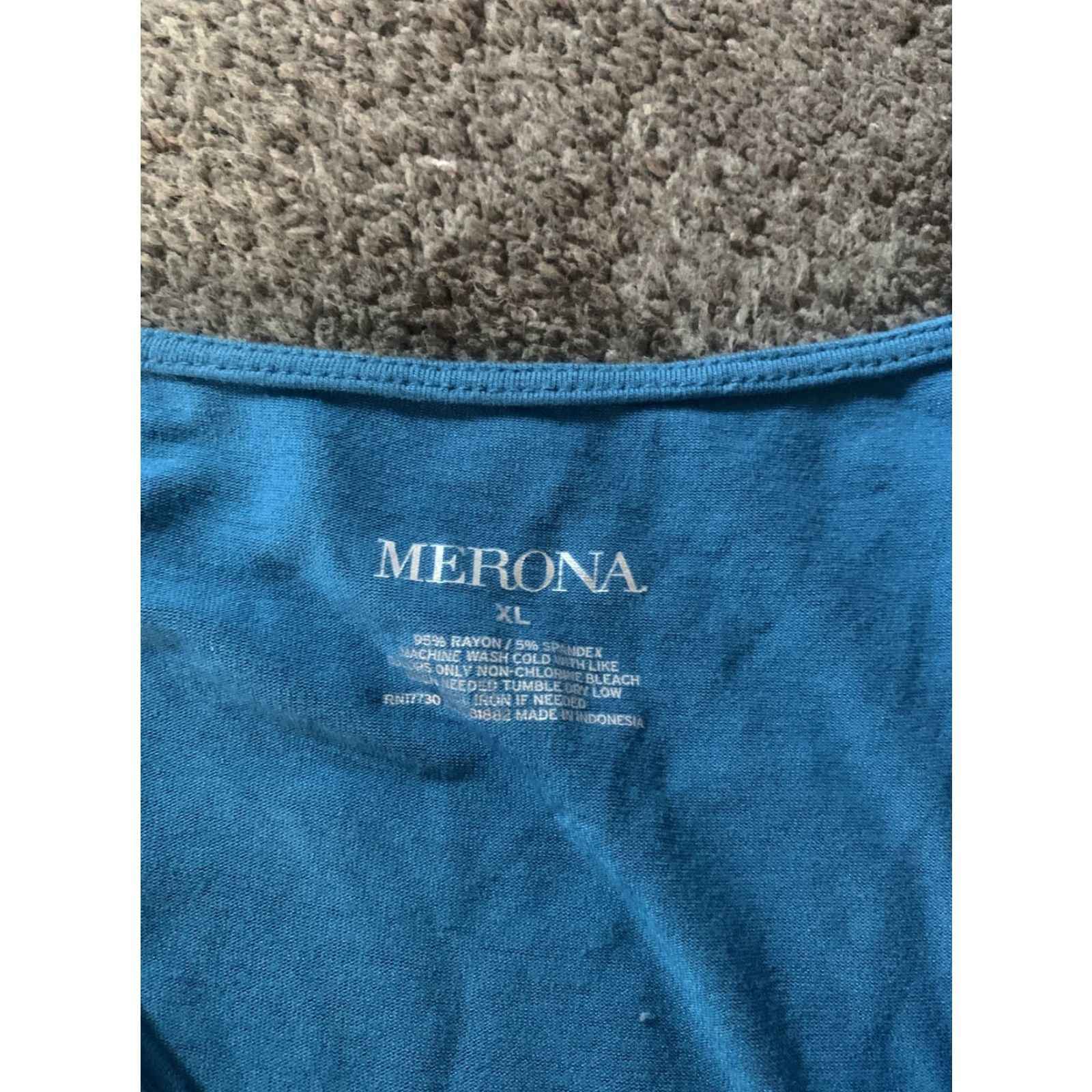 Merona Merona Blue Tank Top Sleeveless Shirt Blouse Women’s XL Regular Cotton Knit Casual Spring Summer Size XL / US 12-14 / IT 48-50 - 2 Thumbnail