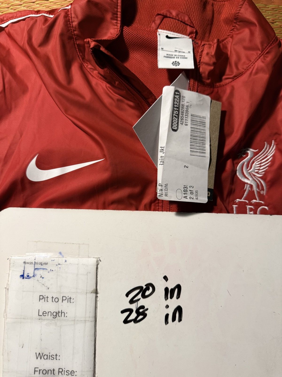 Nike Nike Liverpool F.C. NWT Windbreaker Jacket Size US L / EU 52-54 / 3 - 4 Thumbnail