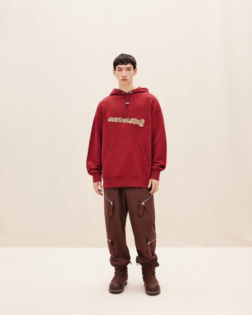 Jacquemus o1mle0625 La Sweatshirt Hoodie Spirale Print Logo in Red Size US S / EU 44-46 / 1 - 2 Thumbnail