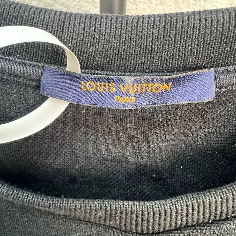 Louis Vuitton Louis Vuitton Black dark stripe full print short sleeve Size US XL / EU 56 / 4 - 3 Thumbnail