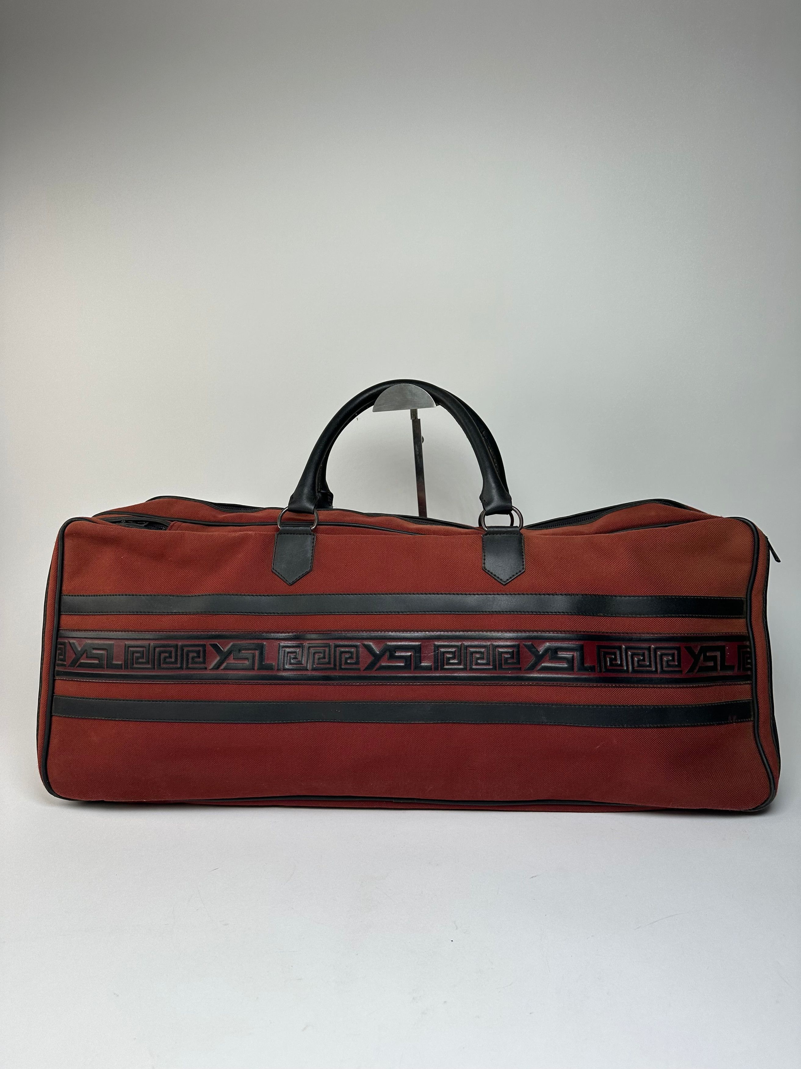 Other Vintage Yves Saint Laurent Duffel Bag Red Black Size ONE SIZE - 1 Thumbnail