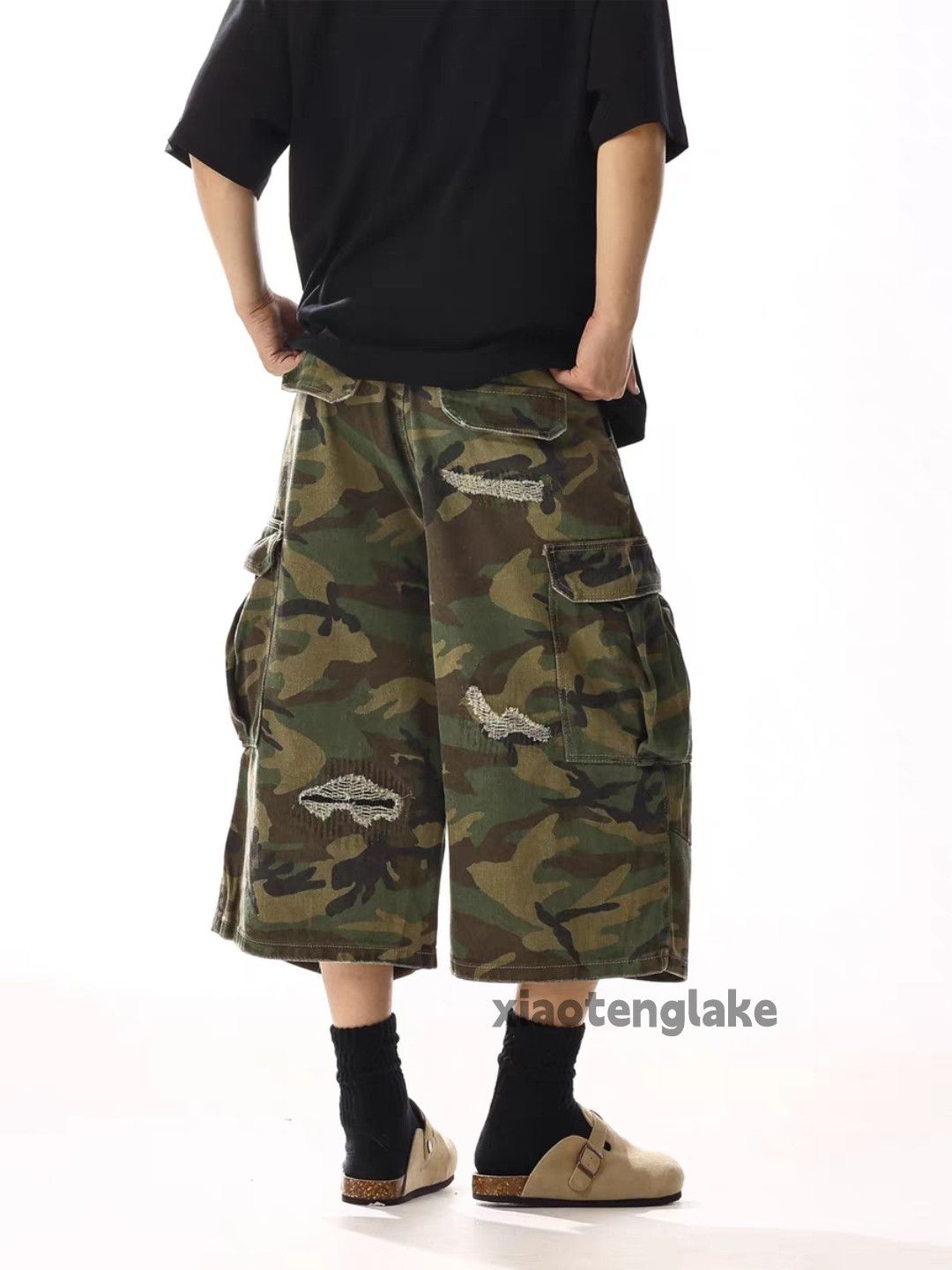 Vintage ltx Unisex outdoor utility ripped loose baggy cargo shorts Size US 28 / EU 44 - 5 Thumbnail