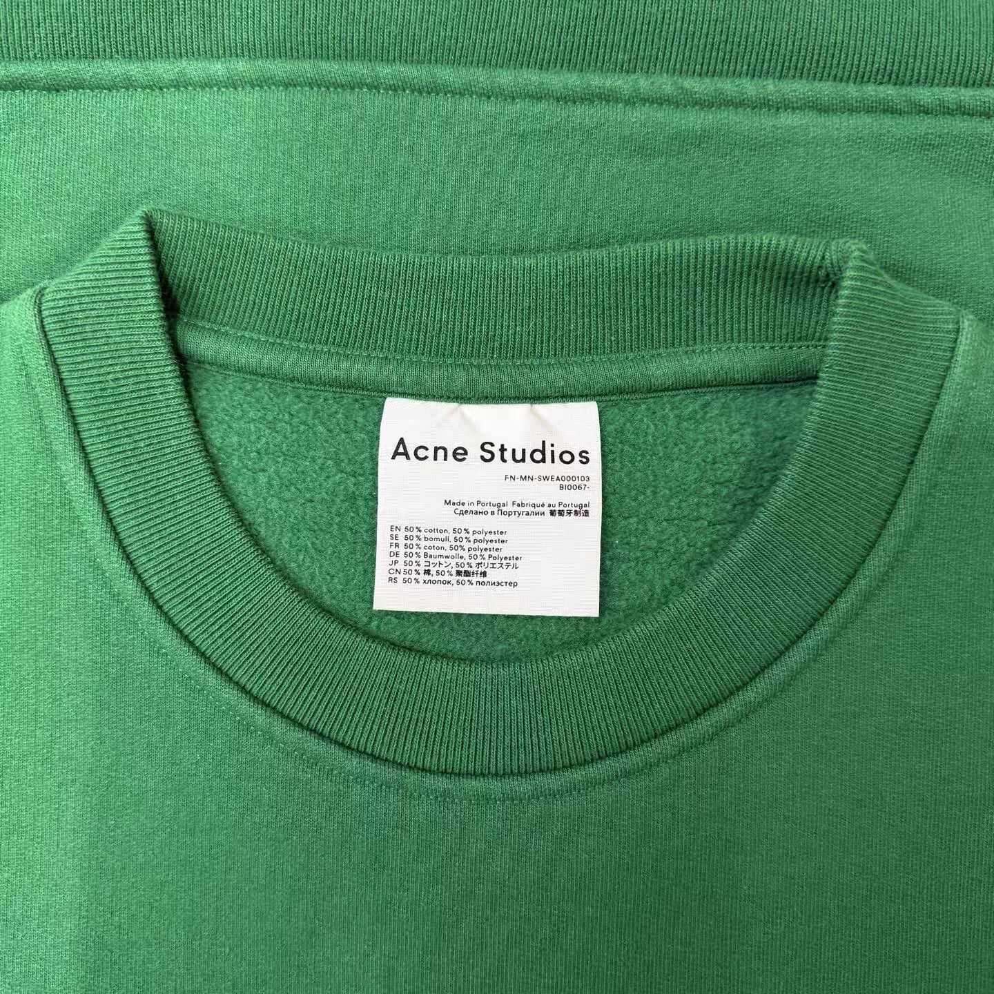 Acne Studios Acne Solid Green Crew Neck Sweatshirt K15 Size US M / EU 48-50 / 2 - 4 Thumbnail