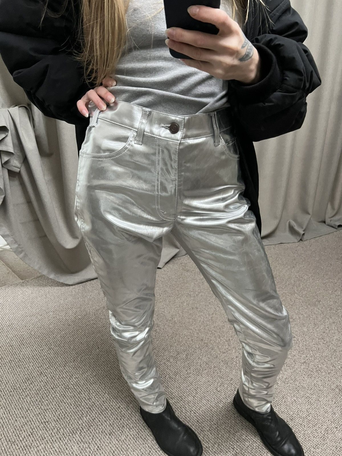 Celine Celine metallic pants Size 28" / US 6 / IT 42 - 10 Thumbnail