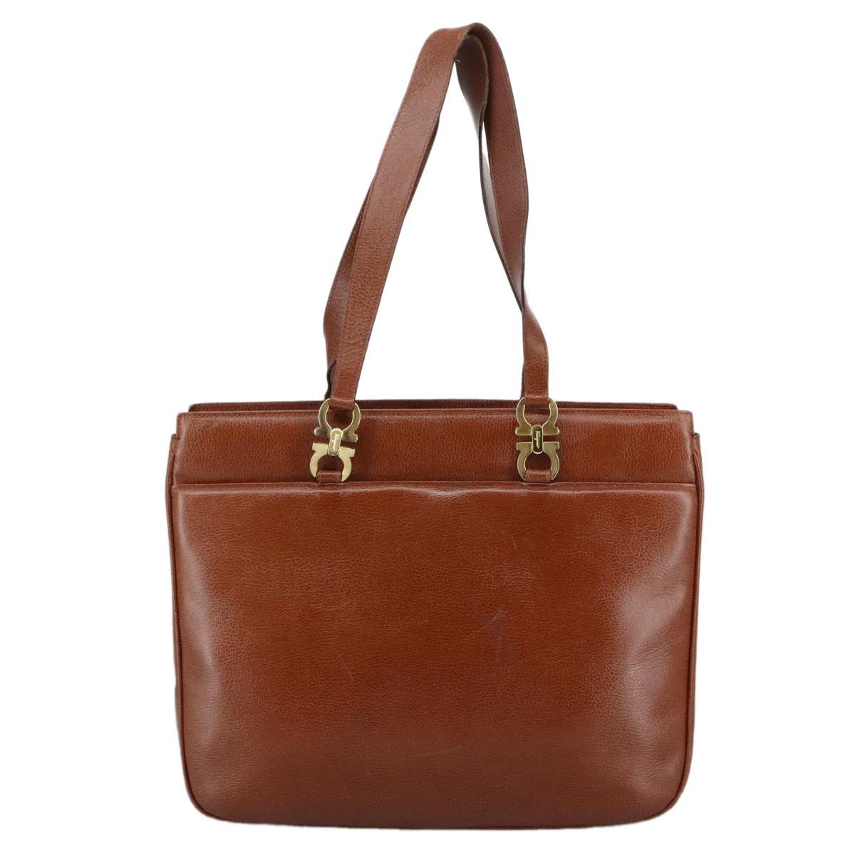 Salvatore Ferragamo Brown Leather Tote Bag (Pre-Owned) Size ONE SIZE - 1 Thumbnail