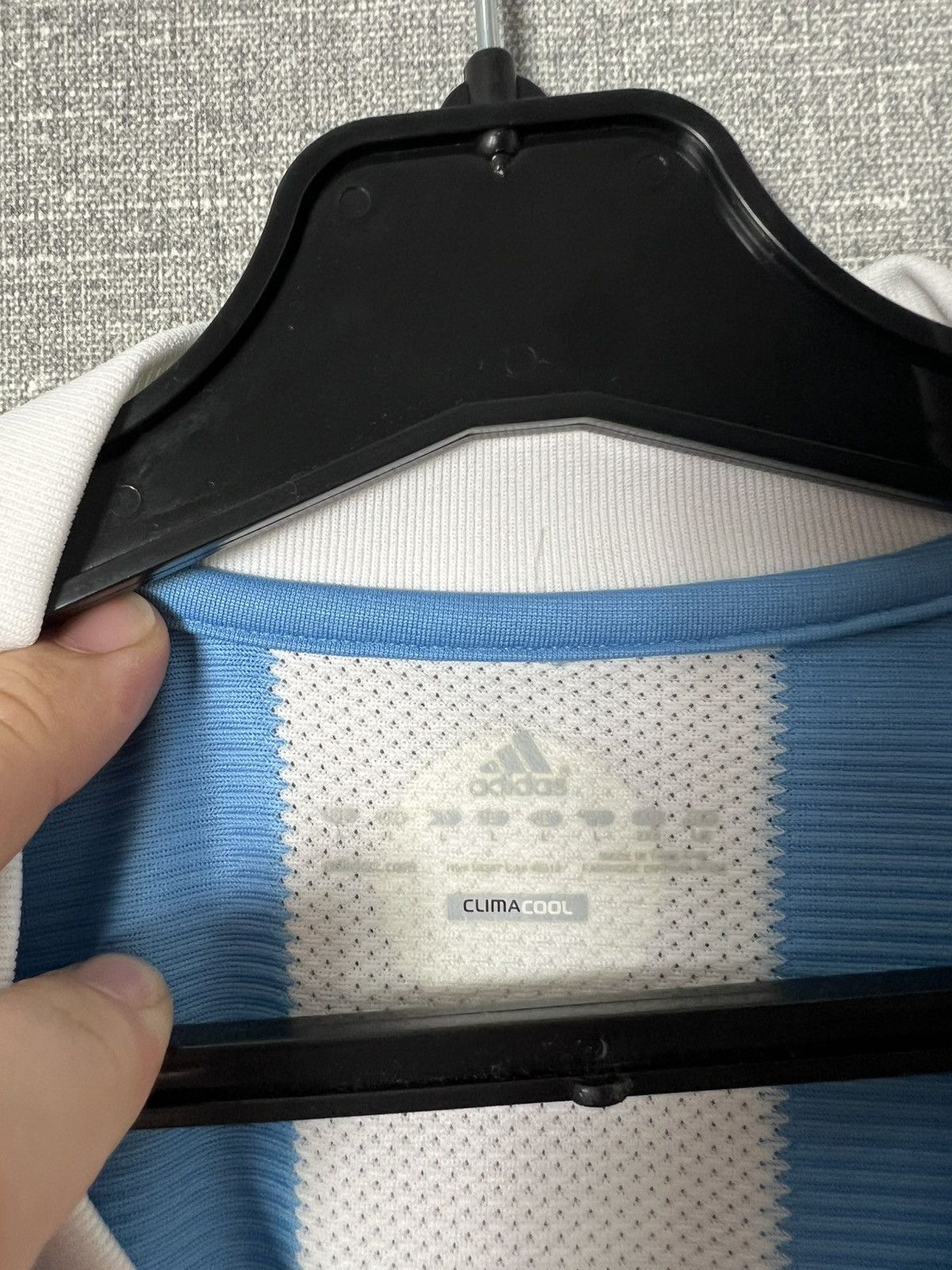 UEFA Vintage Adidas Argentina Messi #19 Home Jersey Blockcore Size US L / EU 52-54 / 3 - 17 Thumbnail