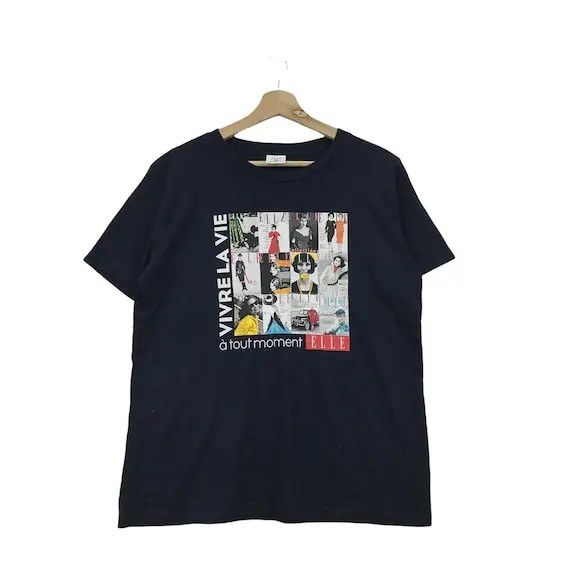 GU Vtg 90’ VIVRE SA VIE Film Elle x Gu Tee Shirt Movie French Size M / US 6-8 / IT 42-44 - 1 Thumbnail