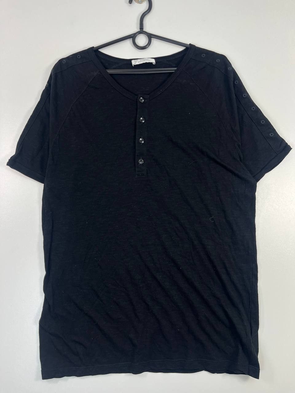 Versace Versace Collection Black Henley T Shirt Short Sleeve Sz XXL Size XXL / US 16-18 / IT 52-54 - 1 Thumbnail