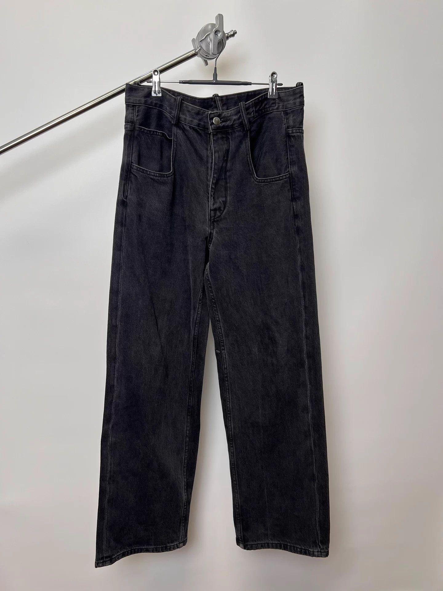 Ann Demeulemeester Ann Demeulemeester Washed Straight Leg Black Denim Size US 26 / EU 42 - 2 Thumbnail