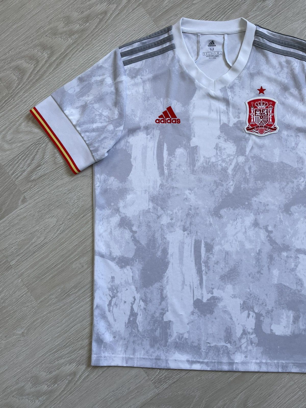 Adidas Adidas Spain 2020 Away Football Jersey Gray Camo Blokecore Size US M / EU 48-50 / 2 - 2 Thumbnail