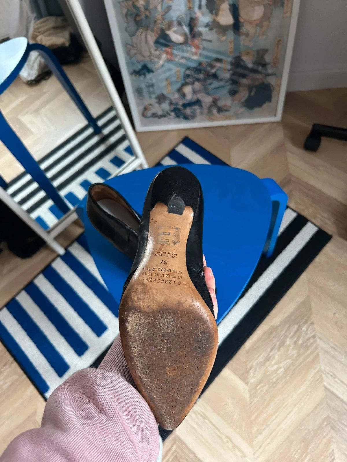 Maison Margiela Maison Margiela Leather Suede Heels Size US 7 / IT 37 - 6 Thumbnail